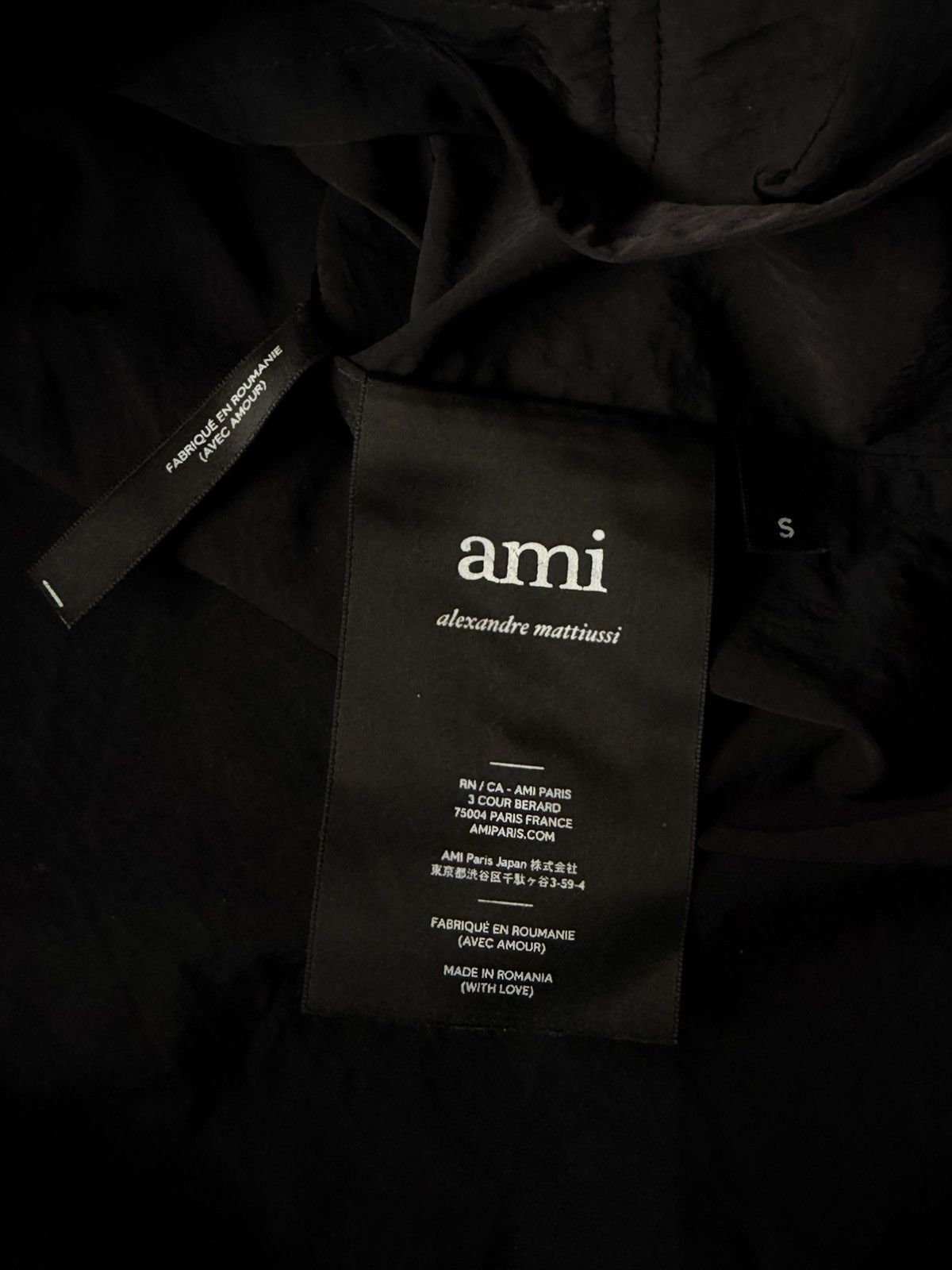 AMI Ami Men Black Windbreaker Parka Jacket S Hooded Minimalism Size US S / EU 44-46 / 1 - 10 Thumbnail