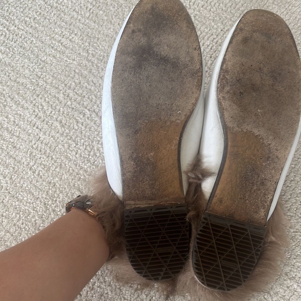 Gucci GUCCI WHITE FUR SLIDE LOAFER Size US 8.5 / IT 38.5 - 9 Thumbnail