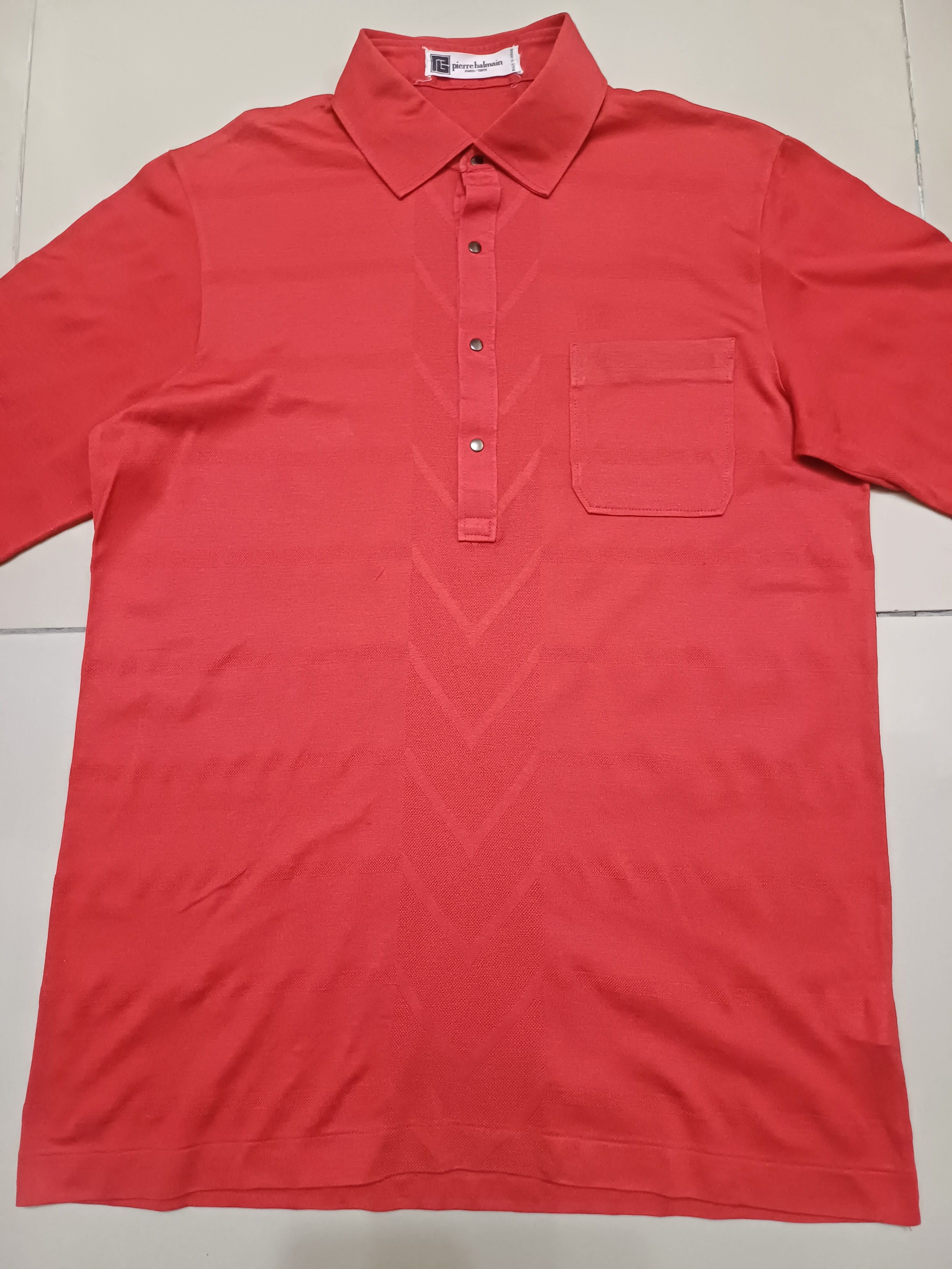Designer × Pierre Balmain Vintage 80s/90s BALMAIN PARIS Shirt Polo. snap button 🔥🔥🔥 Size US M / EU 48-50 / 2 - 6 Thumbnail