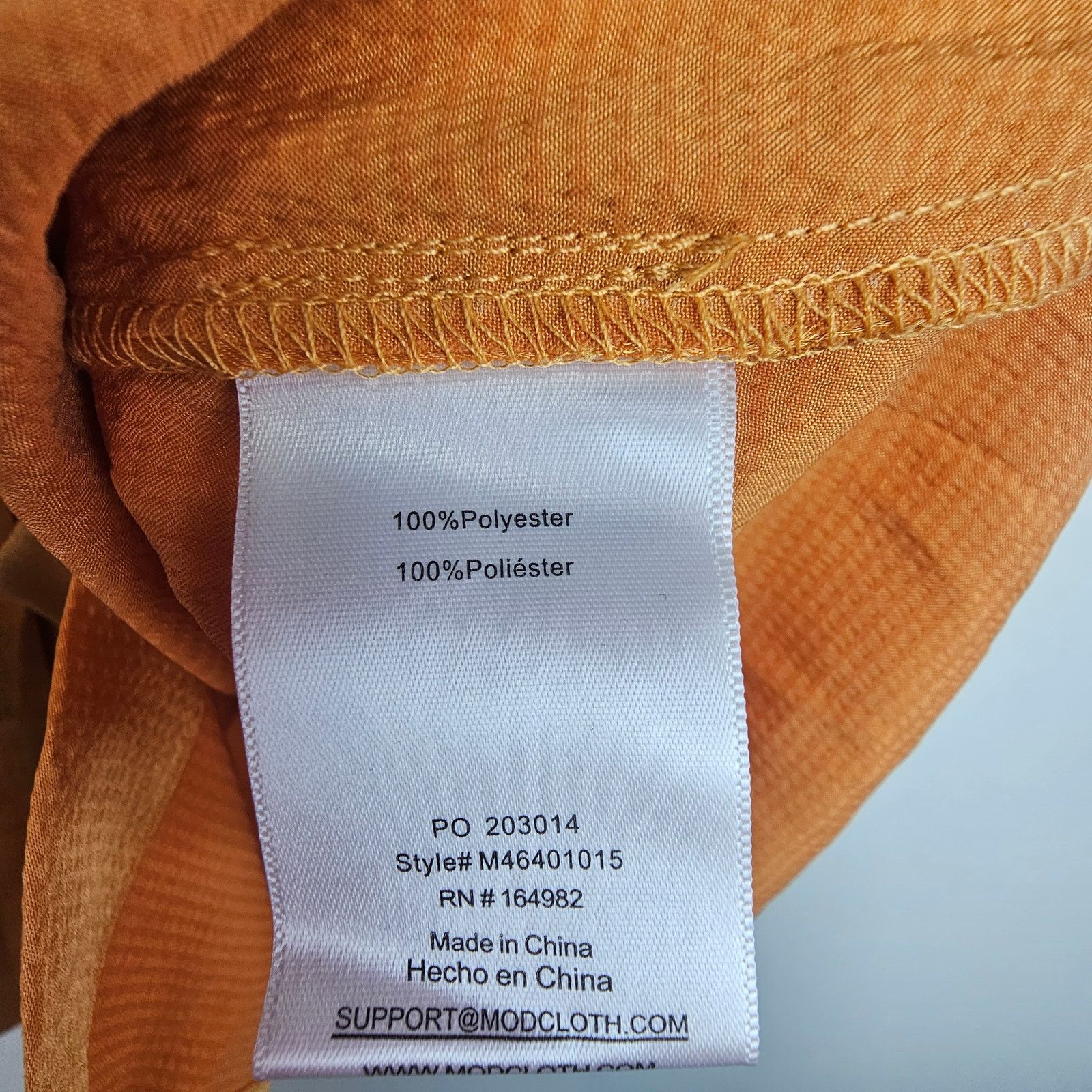 Modernica ModCloth Womens Button Front Blouse Size S Mustard Shiny Size S / US 4 / IT 40 - 8 Thumbnail
