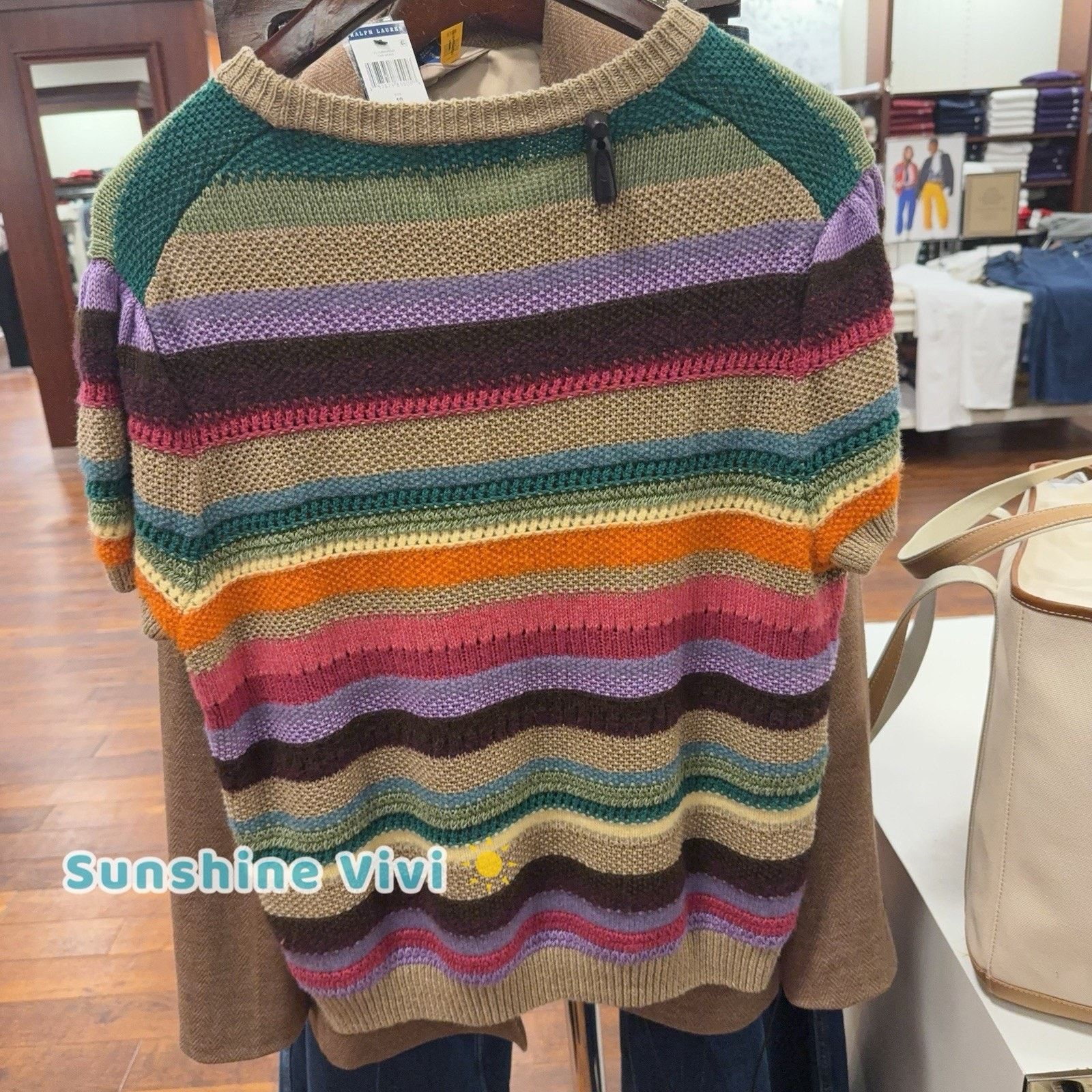 Polo Ralph Lauren NWT Polo Ralph Lauren Woman Cotton Short Sweater Stripe XL Size XL / US 12-14 / IT 48-50 - 4 Thumbnail