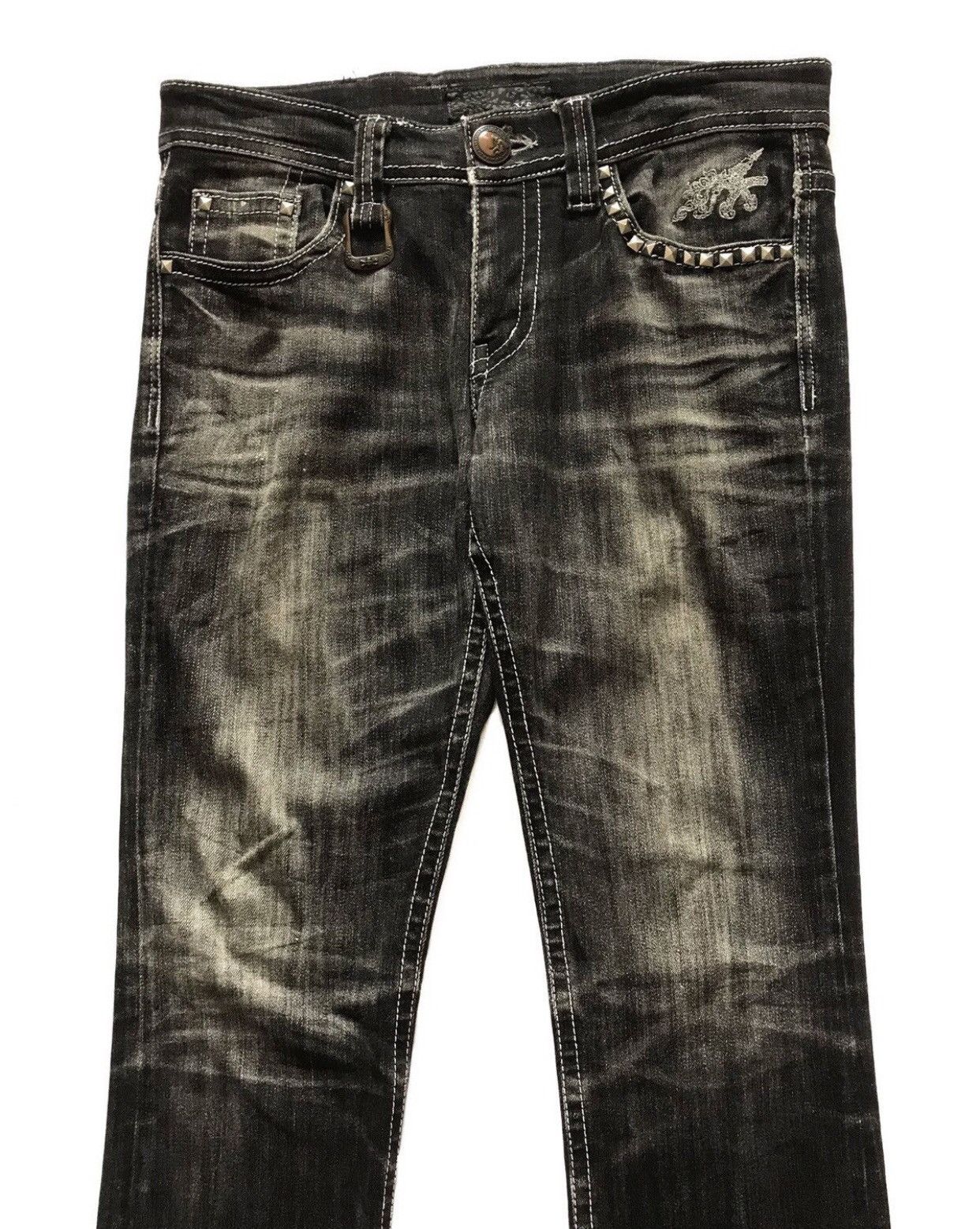 14th Addiction × Japanese Brand × KMRii XFRM DISTRESSED JEANS Size US 30 / EU 46 - 2 Thumbnail