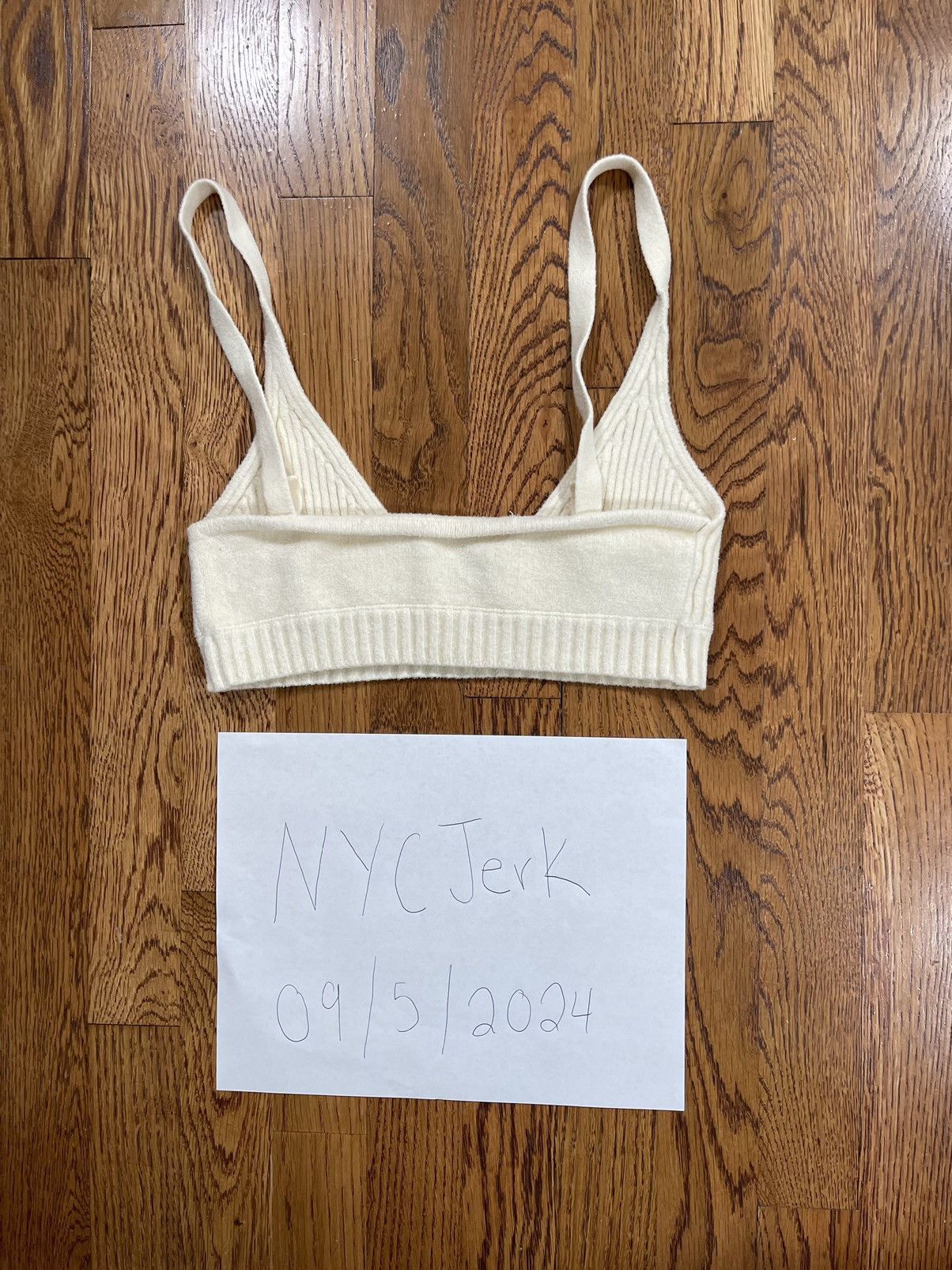 Off-White Womens Off-White Textured Knit Viscose Polyamide Top Size 46 Size L / US 10 / IT 46 - 2 Thumbnail