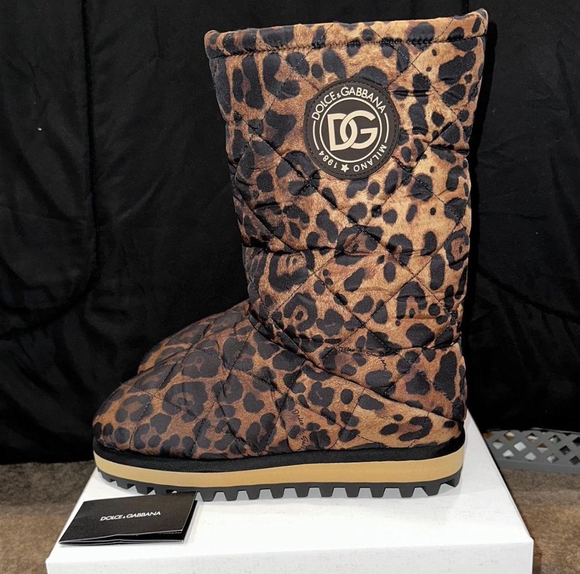 Dolce & Gabbana Leopard Print Nylon City Boots Size US 11 / IT 41 - 2 Thumbnail