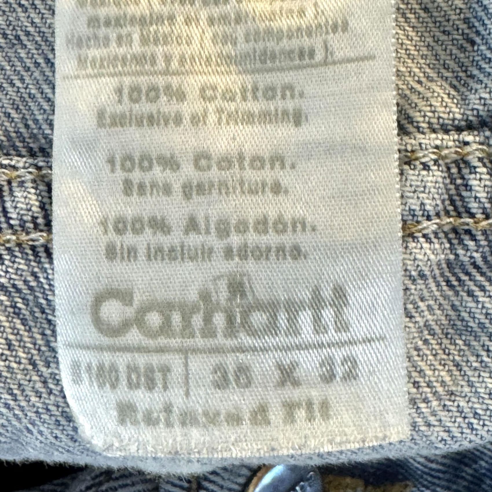 Carhartt VINTAGE Carhartt Jeans Mens 36x32 Blue Relaxed Fit Light Wash Workwear Denim Zip Fly Size US 36 / EU 52 - 7 Thumbnail