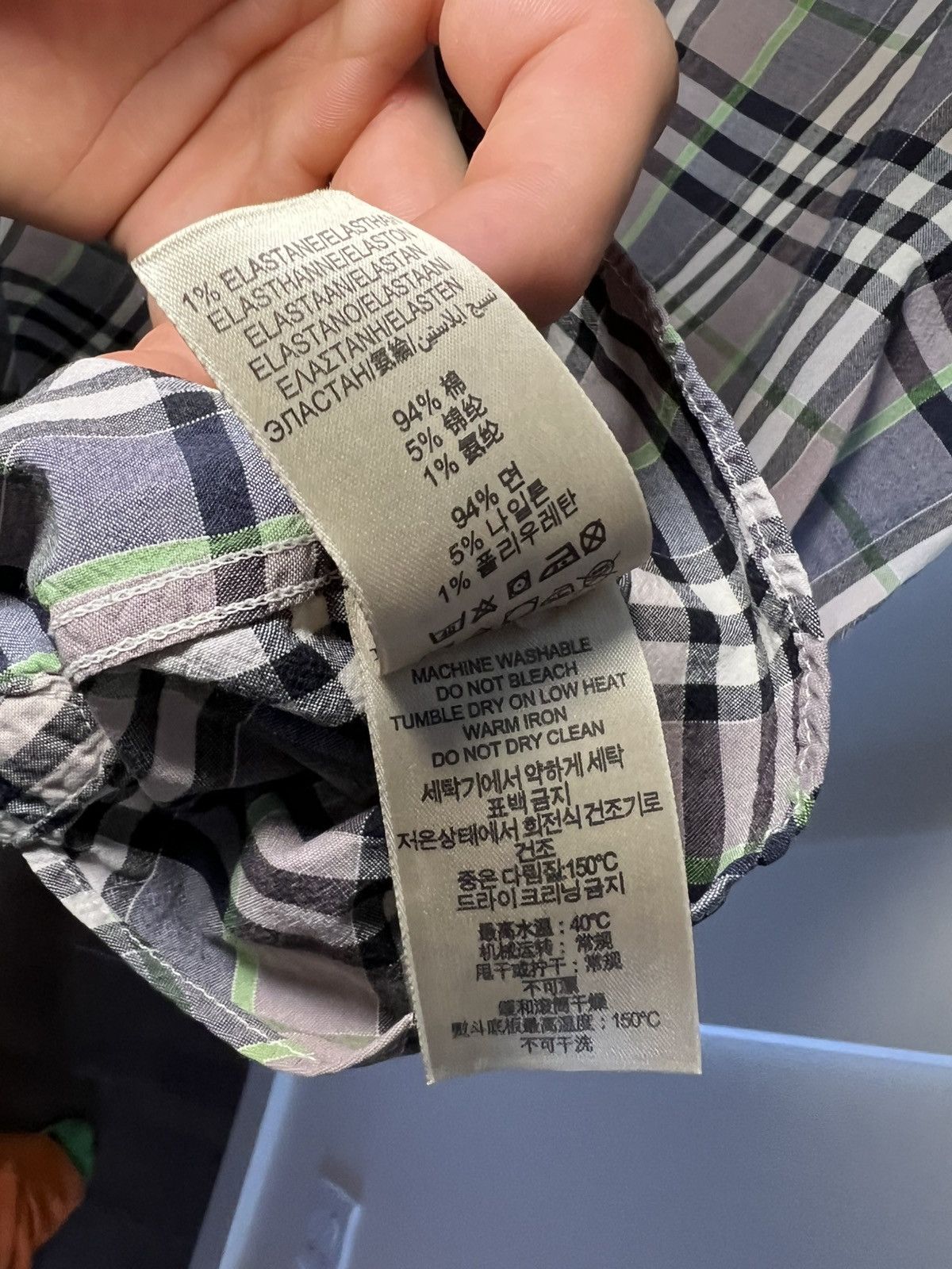 Burberry Burberry Brit classic grey plaid button up longsleeve shirt Size US L / EU 52-54 / 3 - 7 Thumbnail