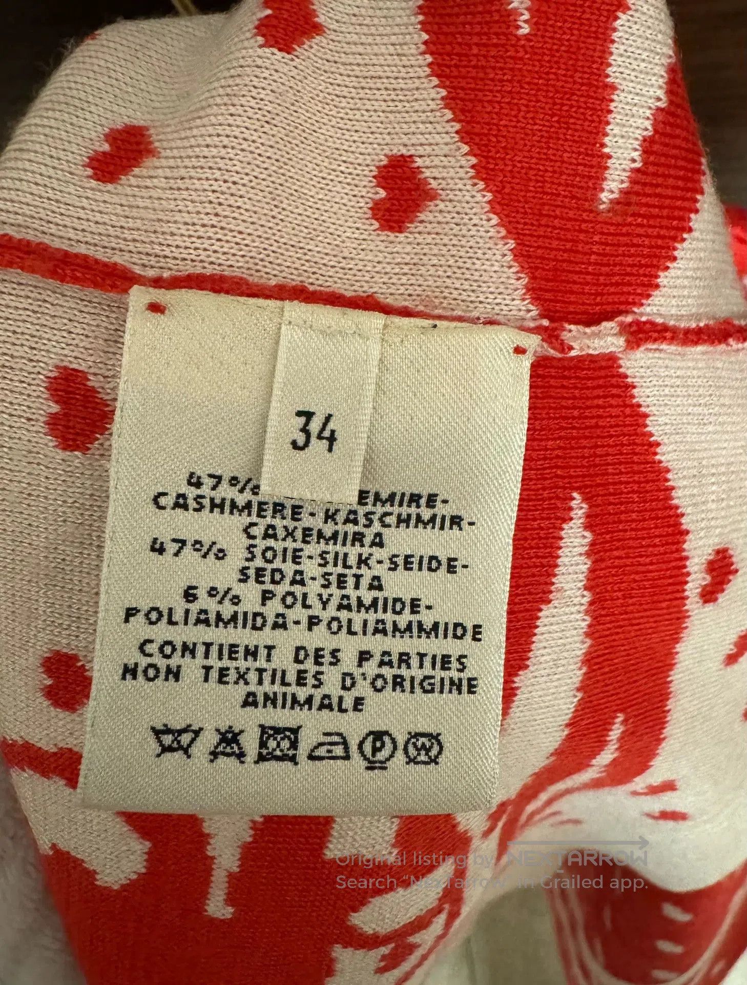 Hermes Hermes Red Cashmere Cardigan Sweater. Size US S / EU 44-46 / 1 - 5 Thumbnail