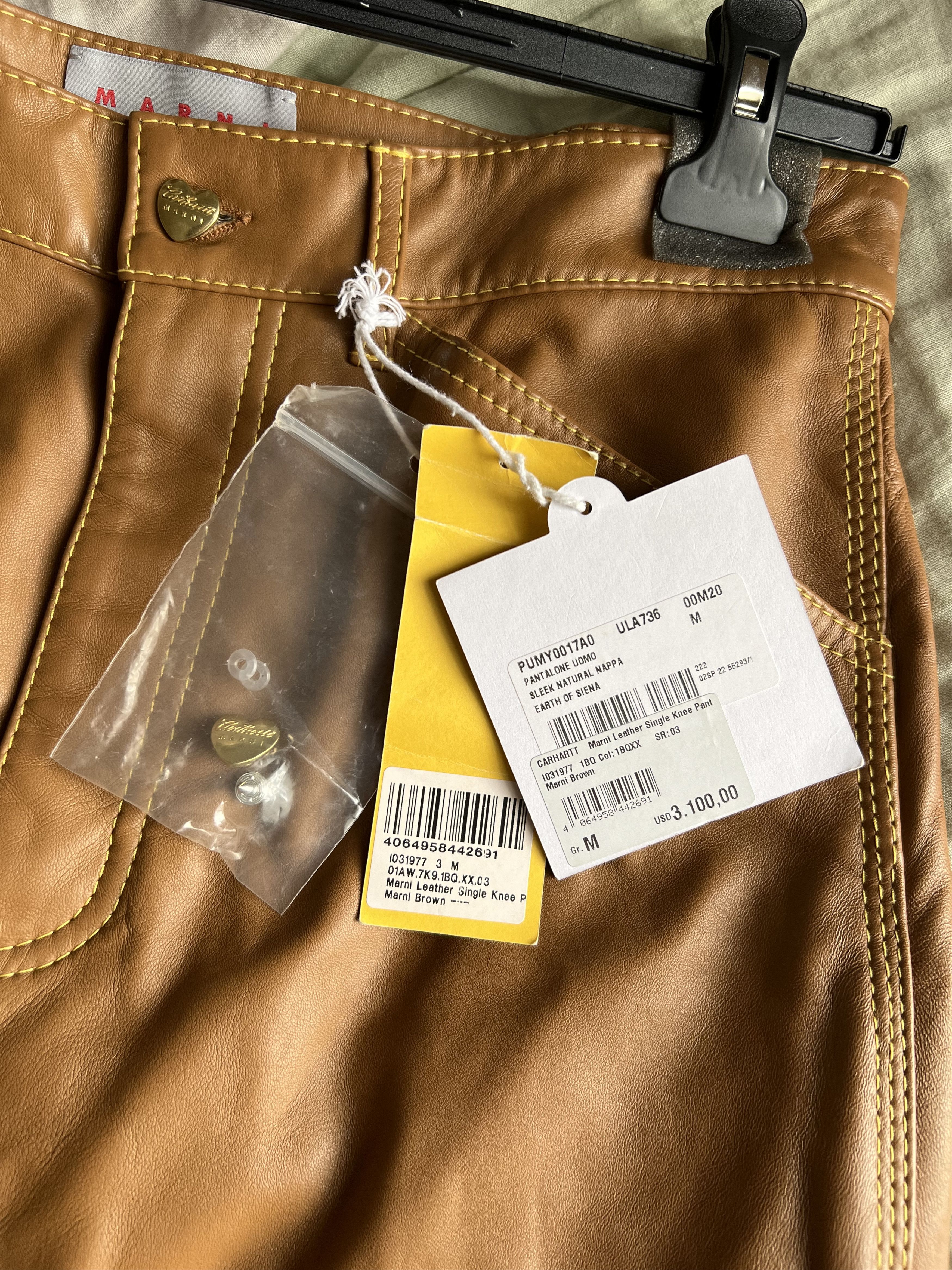 Carhartt Wip × Marni Marni Carhartt WIP Leather Chore Jacket + Single Knee Pants Size US L / EU 52-54 / 3 - 23 Thumbnail