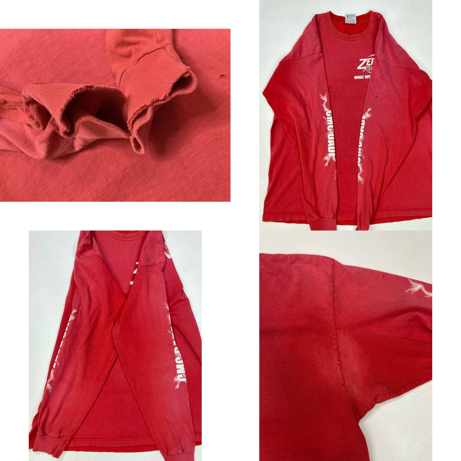 MCM VINTAGE Union Made Dade Hardening The System Thrashed T-shirt Men XL Red Long Sleeve Shirt XL Men Red Size US XL / EU 56 / 4 - 8 Thumbnail