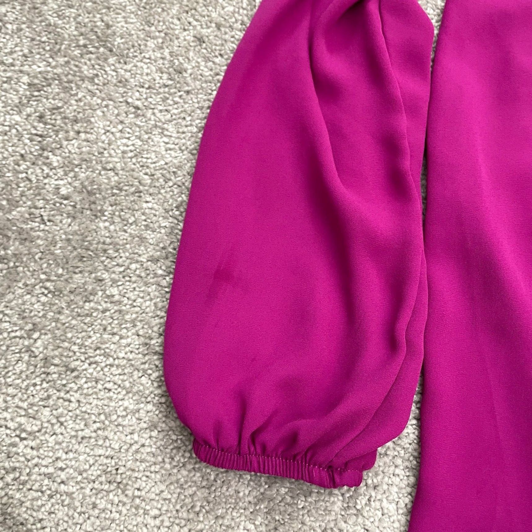 AQUA Aqua Blouse Tunic Womens XS Purple Solid V-Neck Long Sleeve Size XS / US 0-2 / IT 36-38 - 4 Thumbnail