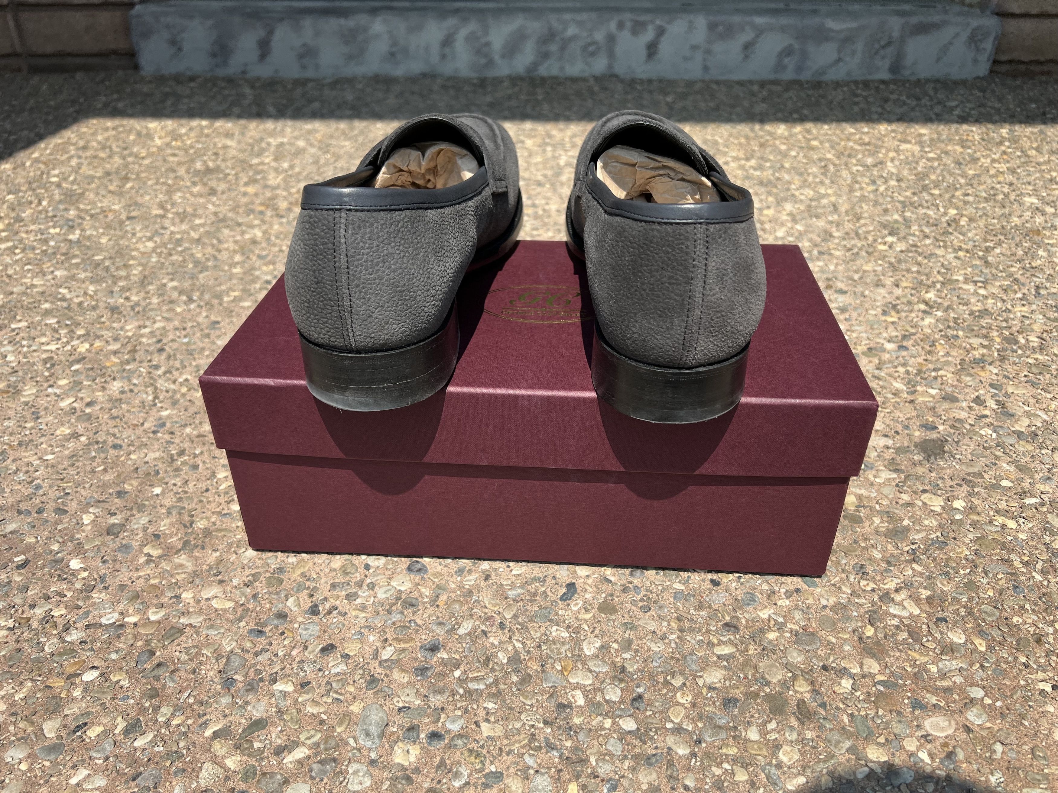 George Cleverley George Cleverley Nicholas Pebble-Grain Nubuck Loafers Size US 12 / EU 45 - 5 Thumbnail
