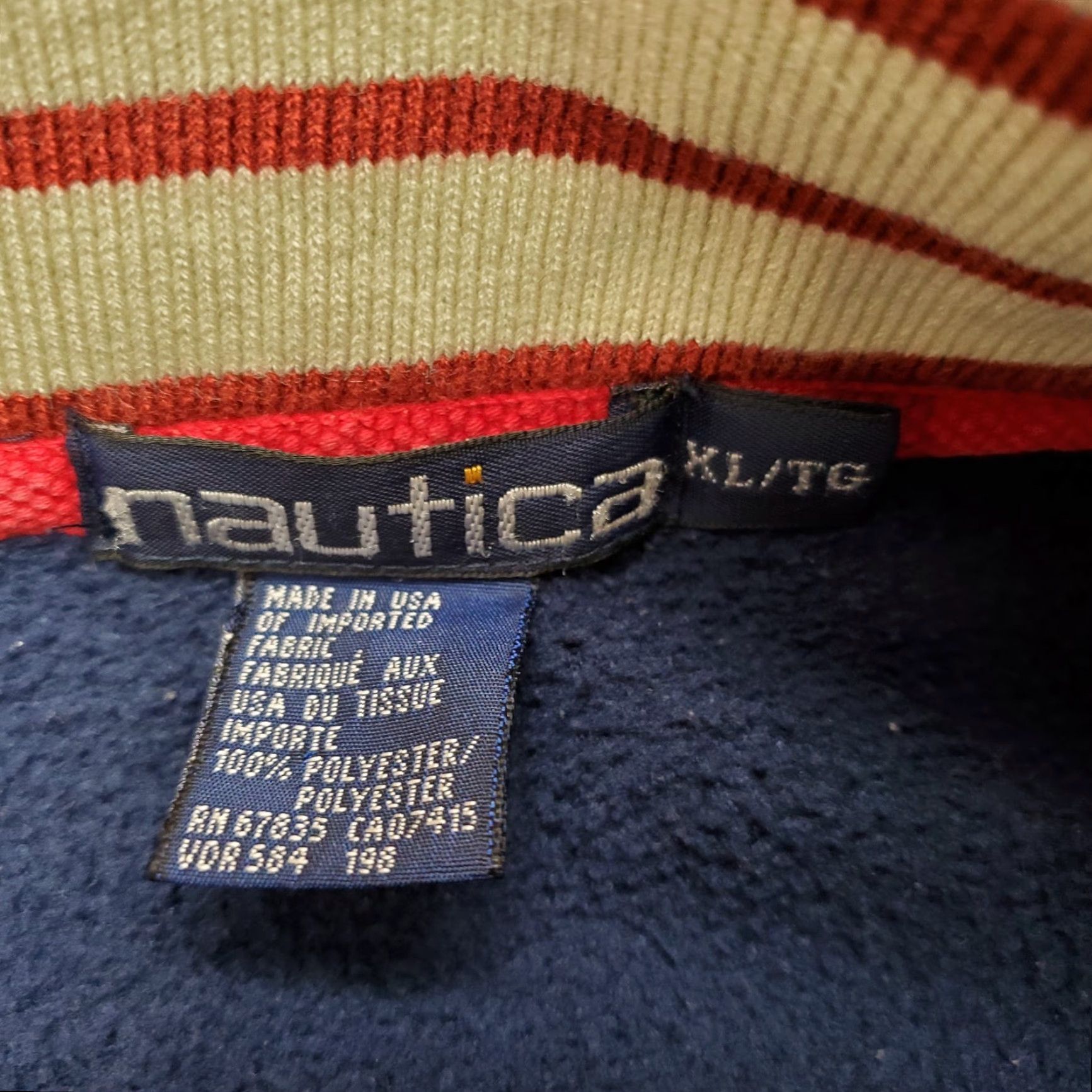 Nautica VINTAGE Nautica Sweater Mens XL Blue 1/4 Zip Polyester Fleece Pullover Pullover Size US XL / EU 56 / 4 - 6 Thumbnail
