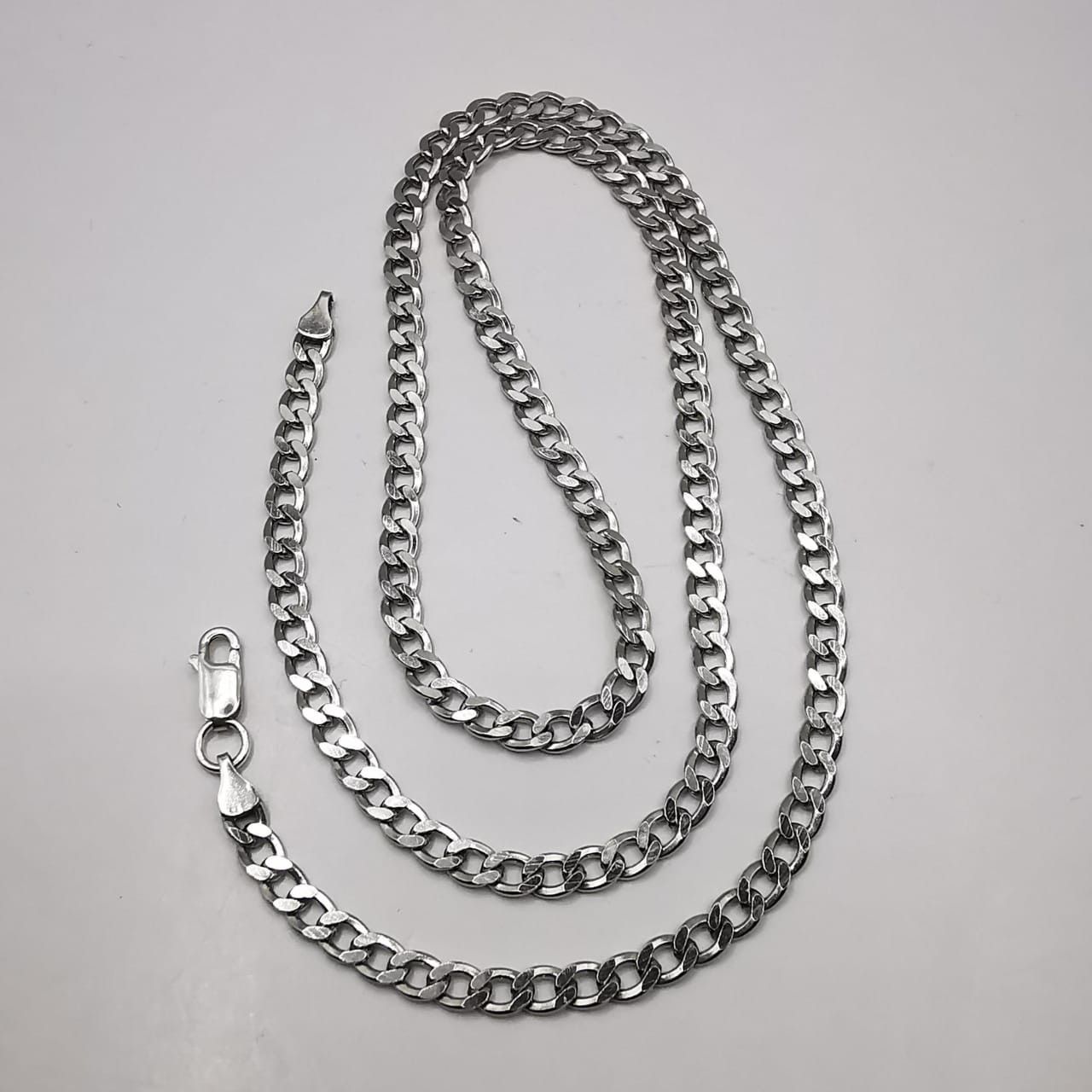 Sterling Silver Vintage Chain Necklece,925 Sterling Silver,Signed , 21,55g Size ONE SIZE - 2 Thumbnail