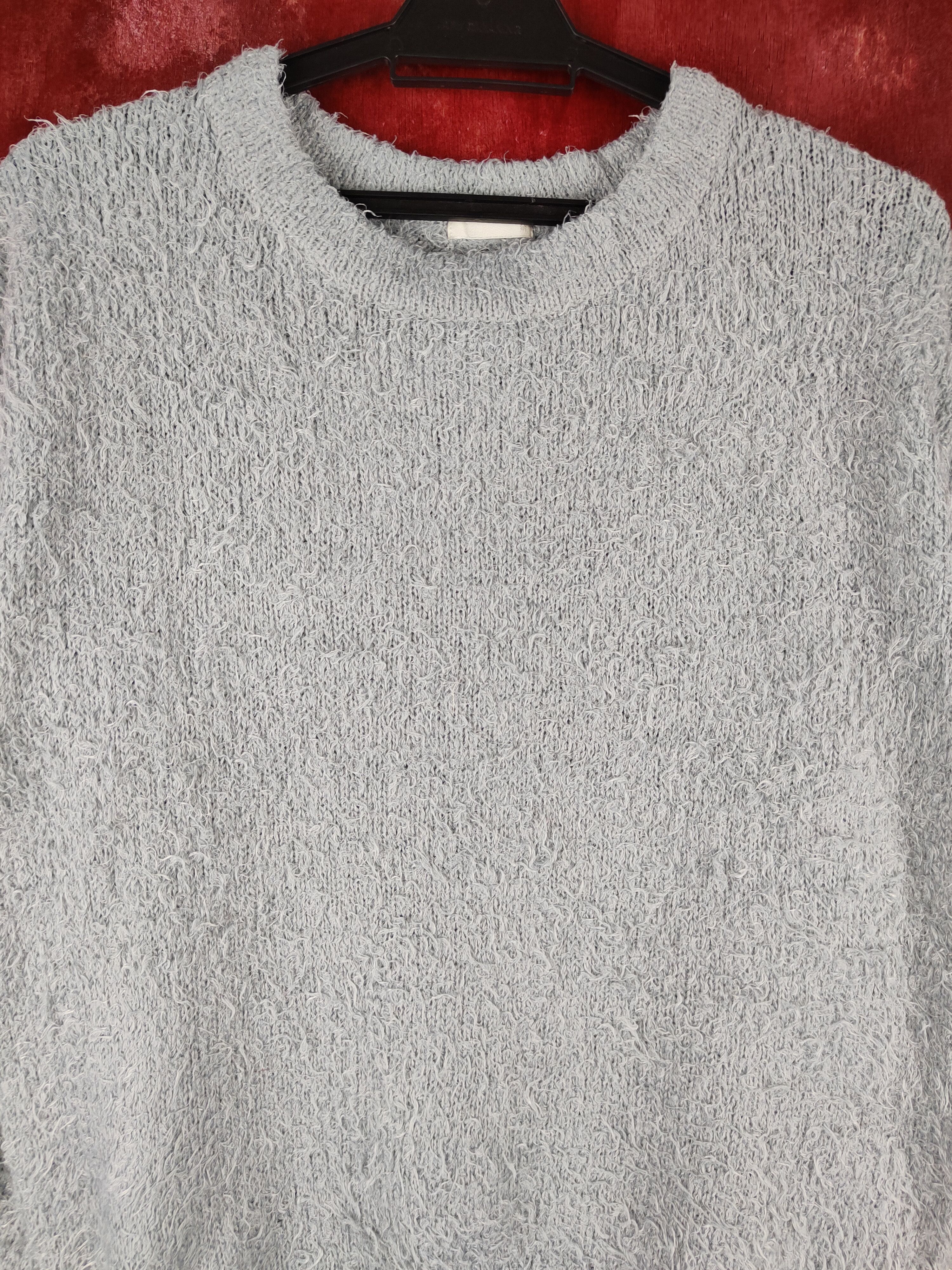 GU GU Dark Gray Shag Shaggy Fur Mohair Knitwear #S1266 Size M / US 6-8 / IT 42-44 - 2 Thumbnail