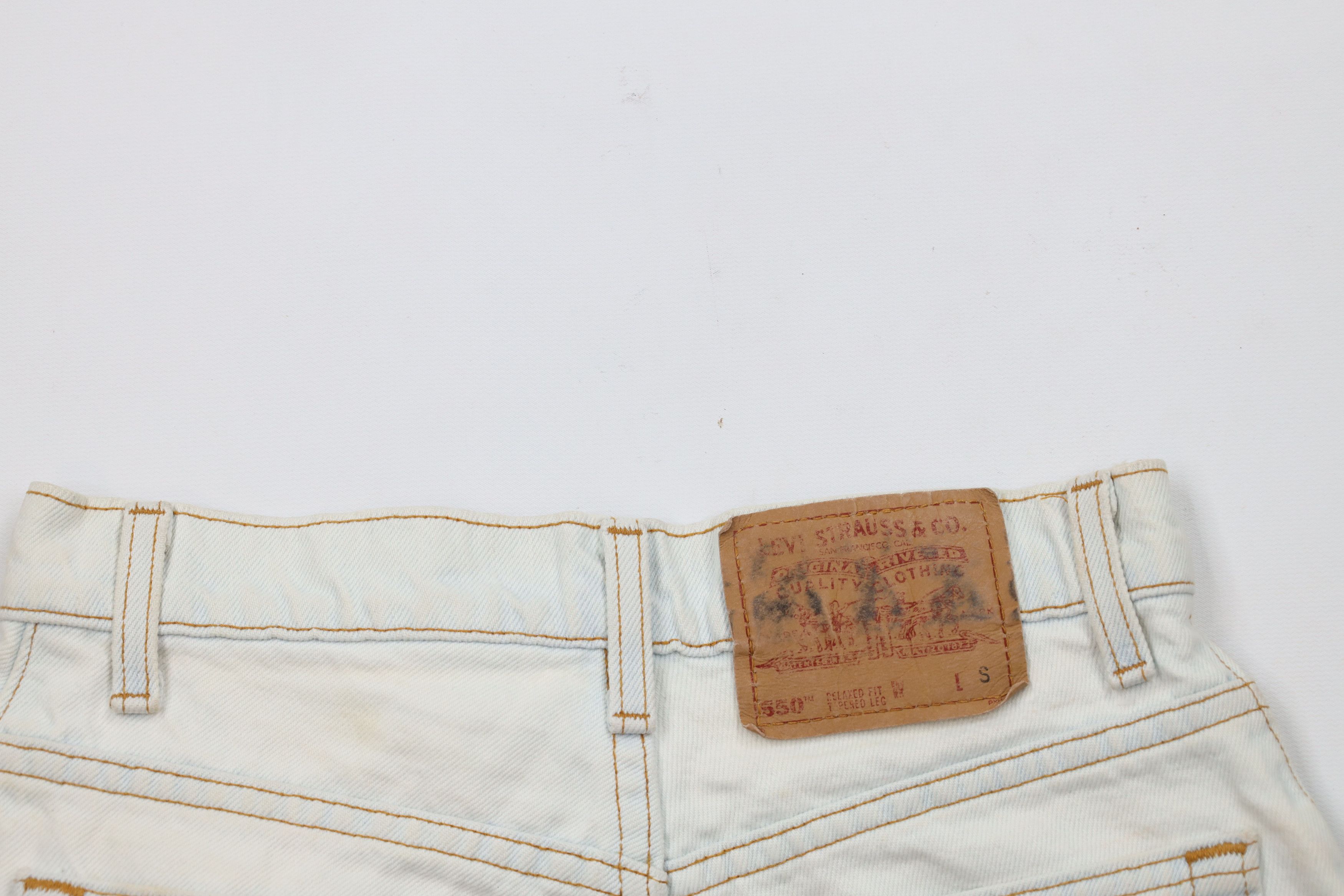 Levi's × Vintage Vintage 90s Levis 550 Cut Off Denim Jean Shorts Jorts USA Size 27" / US 4 / IT 40 - 9 Thumbnail