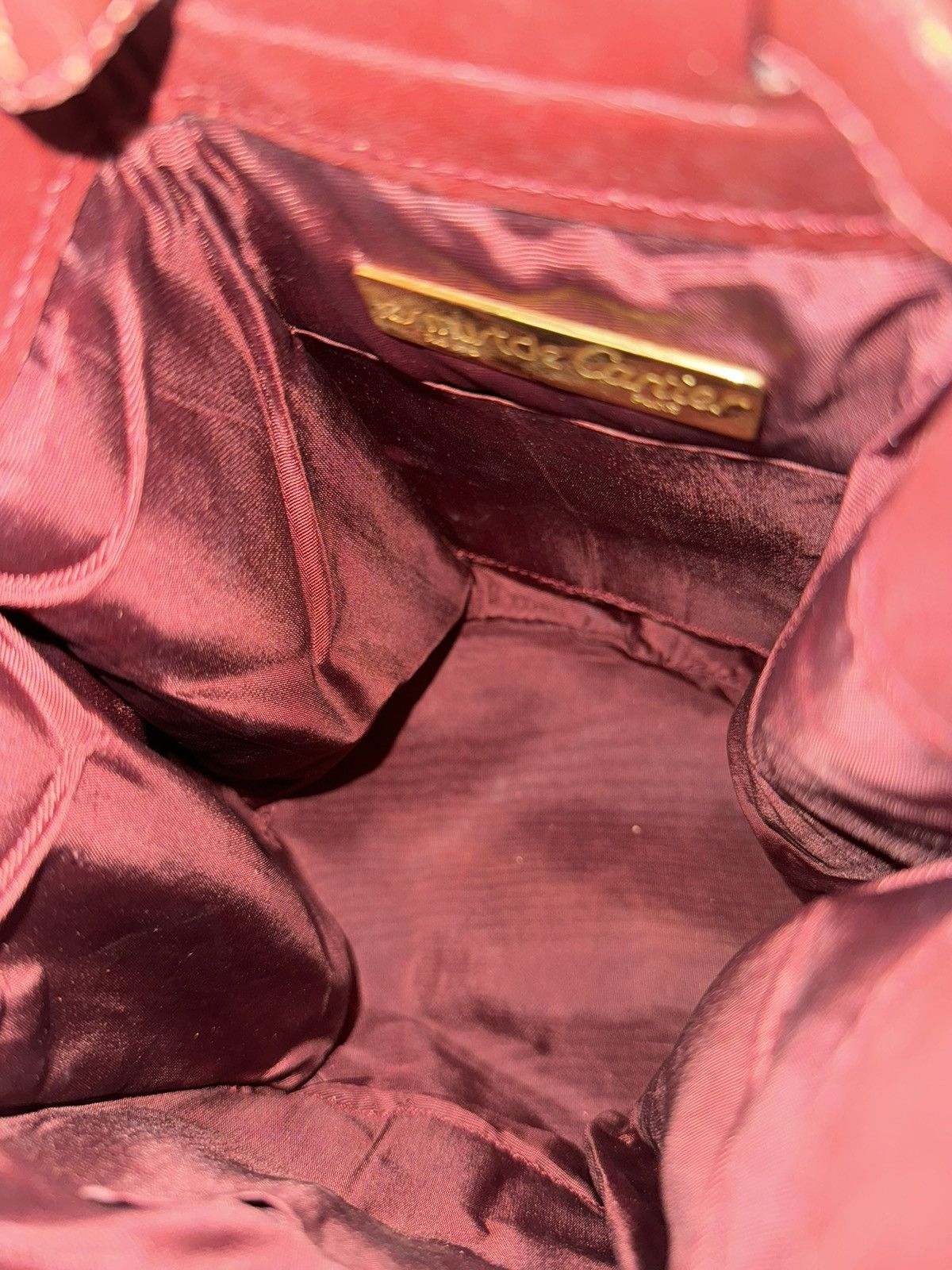 Cartier Vintage leather bag Cartier Bucket bag original luxury item Size ONE SIZE - 4 Thumbnail