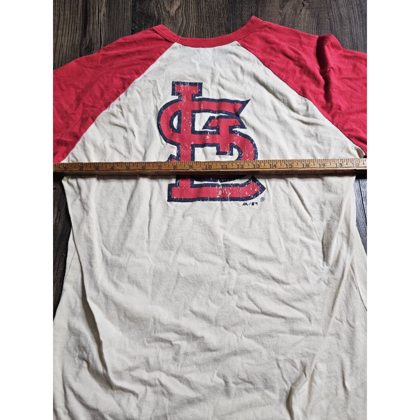 MLB Majestic MLB St Louis Cardinals T Shirt Beige L Double-Sided Unisex Adults VINTAGE? Size US L / EU 52-54 / 3 - 4 Thumbnail