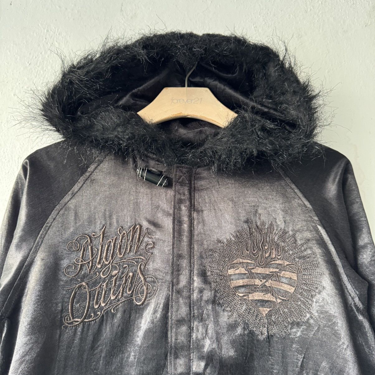 If Six Was Nine Vintage Algonquins Embroidery Logo Silk Fur Hoodie Size US S / EU 44-46 / 1 - 9 Thumbnail
