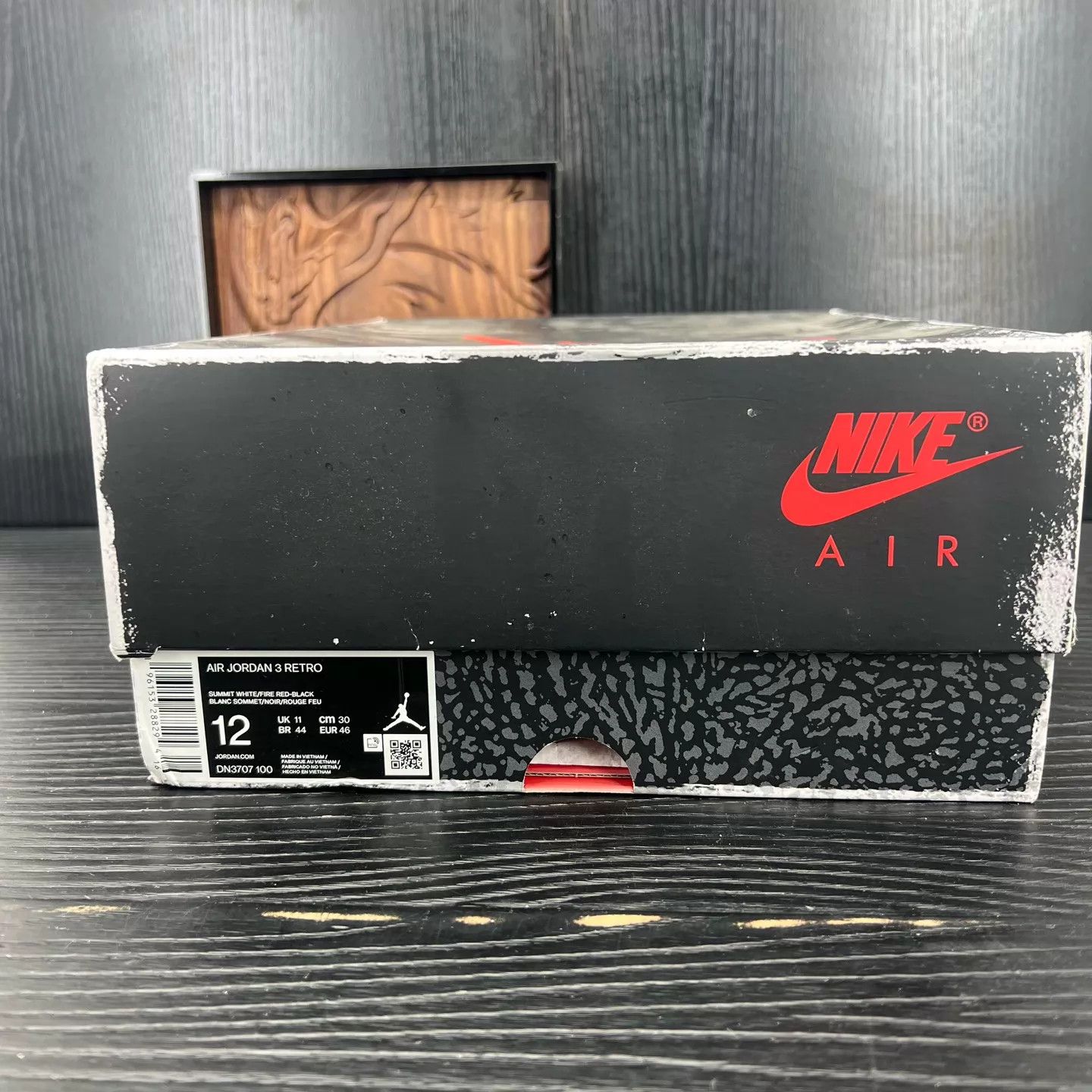 Nike AJ3 Distressed White Cement 46, New, M Lining Wear Size US 13 / EU 46 - 9 Thumbnail
