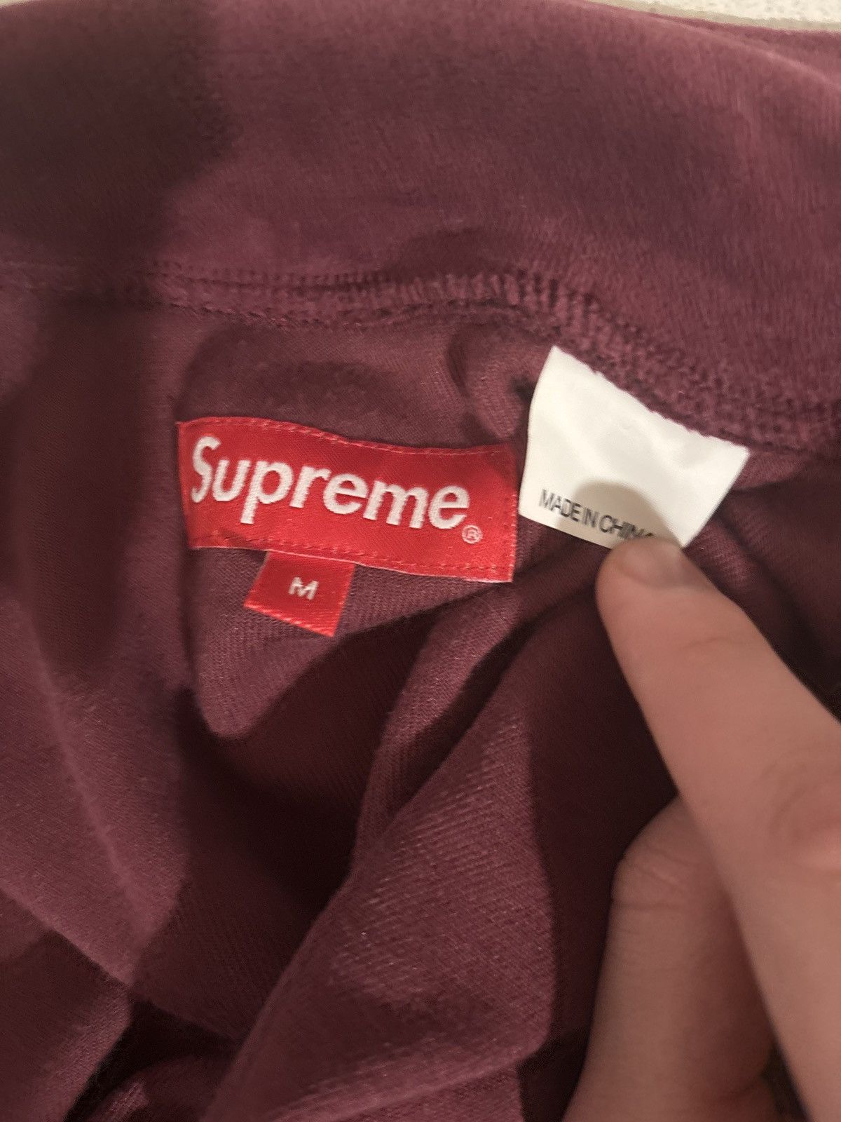 Supreme Supreme Studded Velour Track Jacket 'Burgundy Vintage Size US M / EU 48-50 / 2 - 5 Thumbnail
