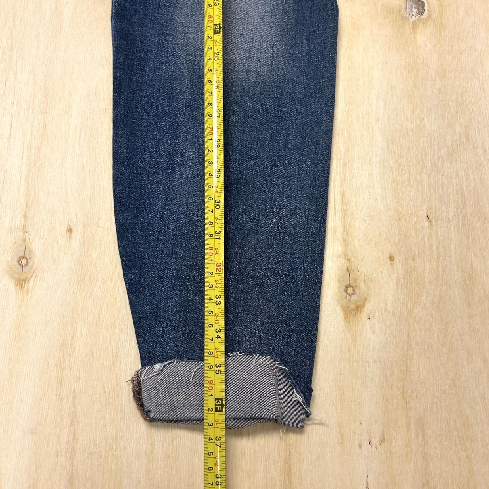 American Eagle Outfitters VINTAGE American Eagle Outfitters Jeans Womens 16 Short Blue Distressed Denim Tapered Regular Rise High? Size 38" / US 16 / IT 52 - 5 Thumbnail