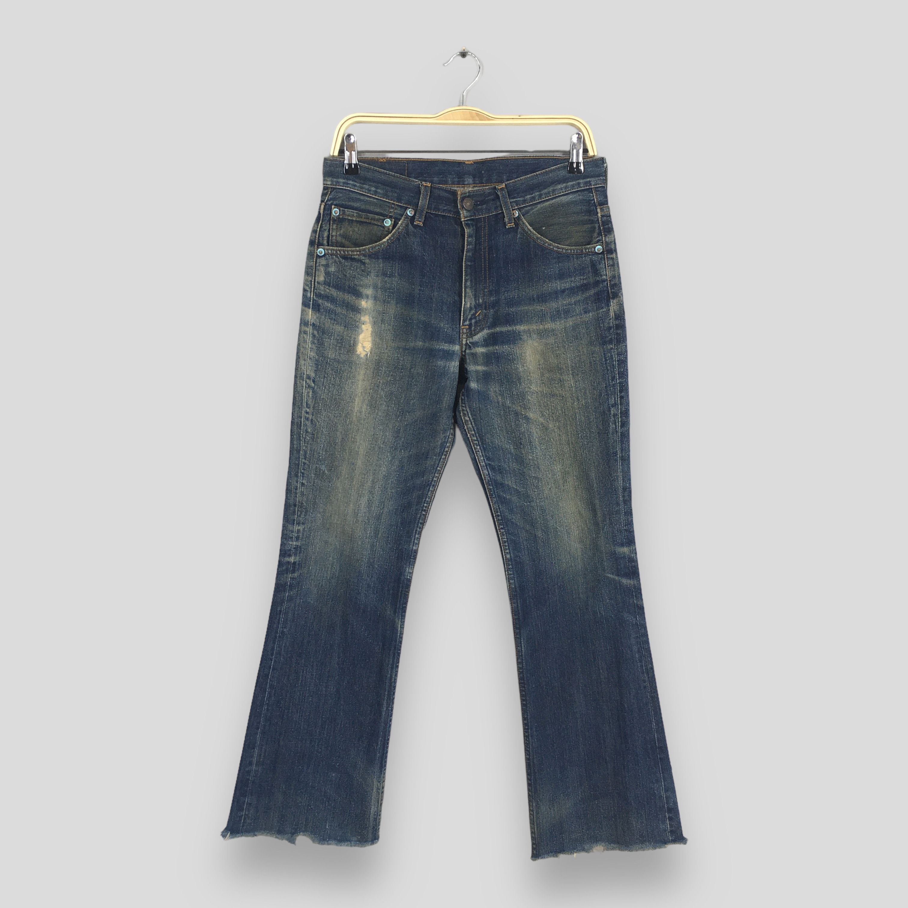 image of Size 30X29 VTG Levis 517 Faded Stonewash Flare Bootcut Jeans in Blue, Men's