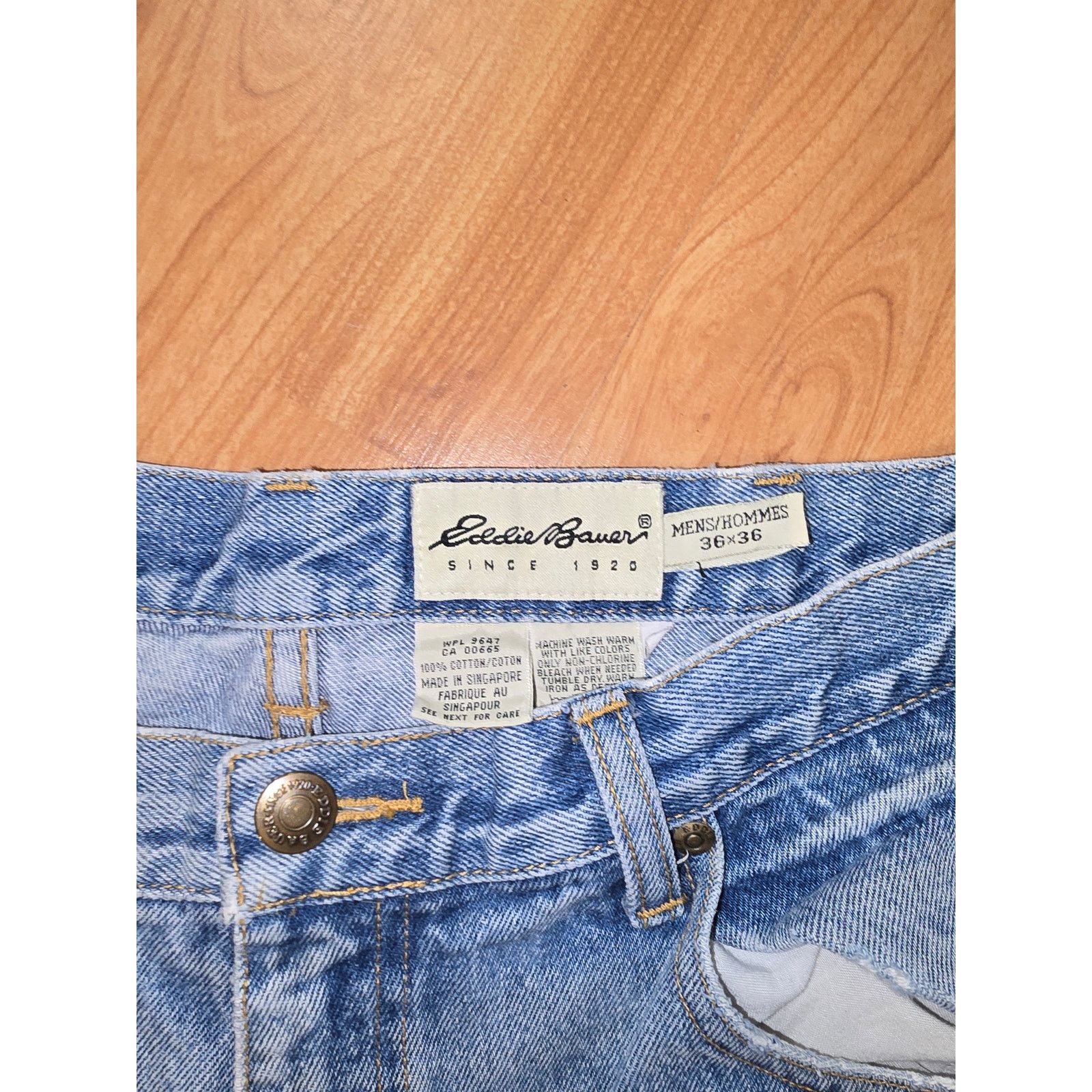 Eddie Bauer Eddie Baur Jeans 36x36 Light Wash Denim Natural Distressing Size US 36 / EU 52 - 6 Thumbnail