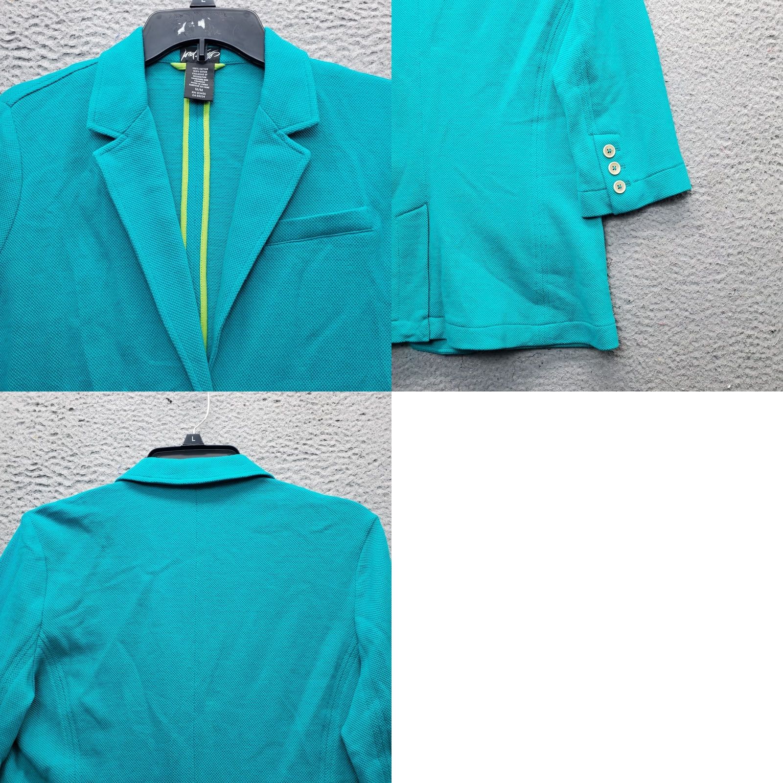 Lord & Taylor LORD & TAYLOR Blazer Jacket Womens M Blue Single Breasted Notch Lapel 1 Button Blazer Womens Size M Blue - NWT Size M / US 6-8 / IT 42-44 - 8 Thumbnail