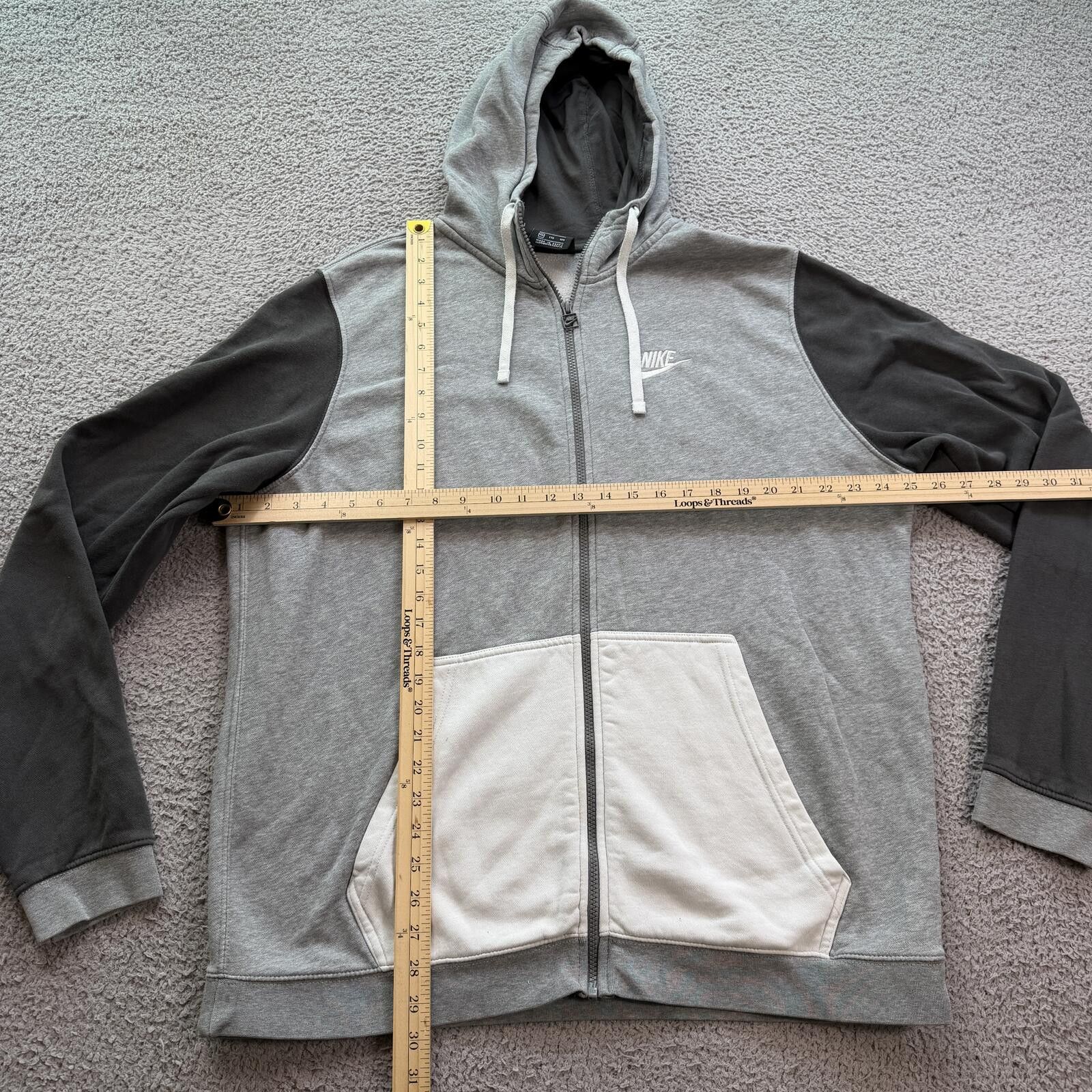 Nike Nike Full Zip Hoodie XXL Gray Charcoal Colorblock Sweatshirt Size US XXL / EU 58 / 5 - 3 Thumbnail