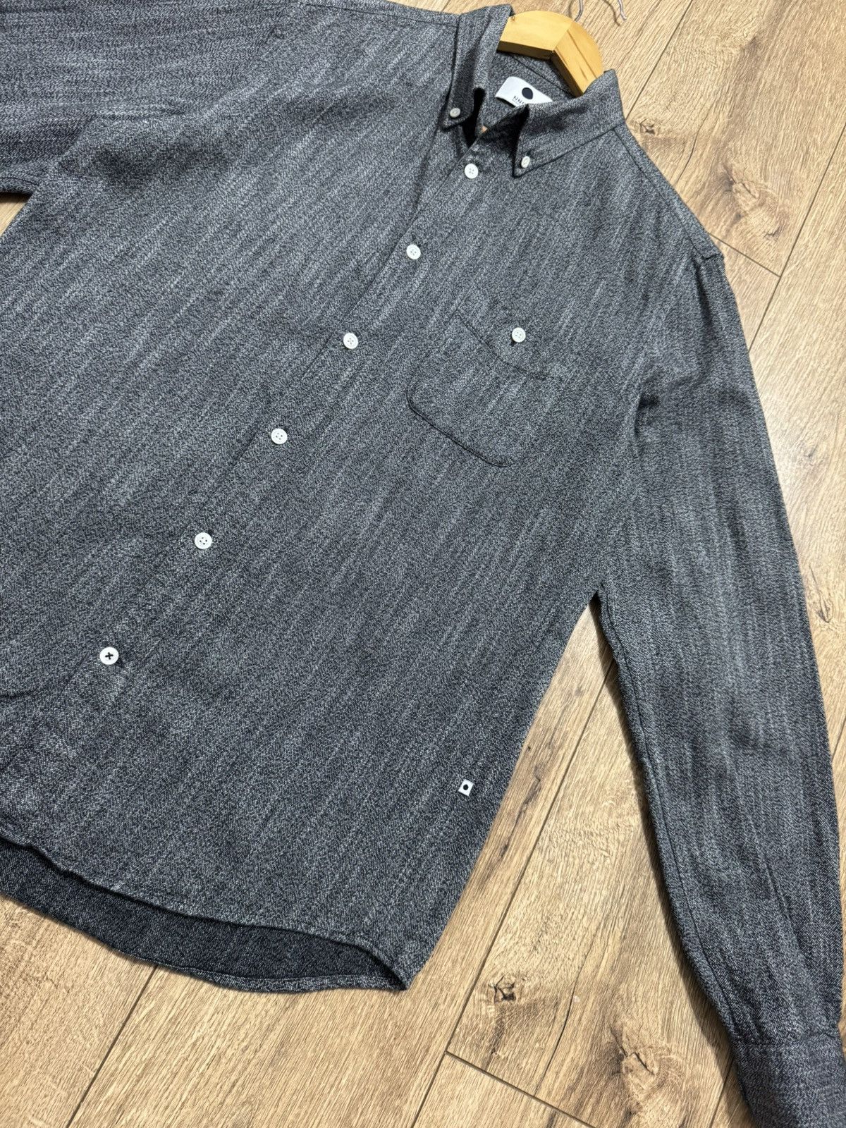 NN07 NN07 (No Nationality) Levon Herringbone Flannel Shirt Size US M / EU 48-50 / 2 - 3 Thumbnail