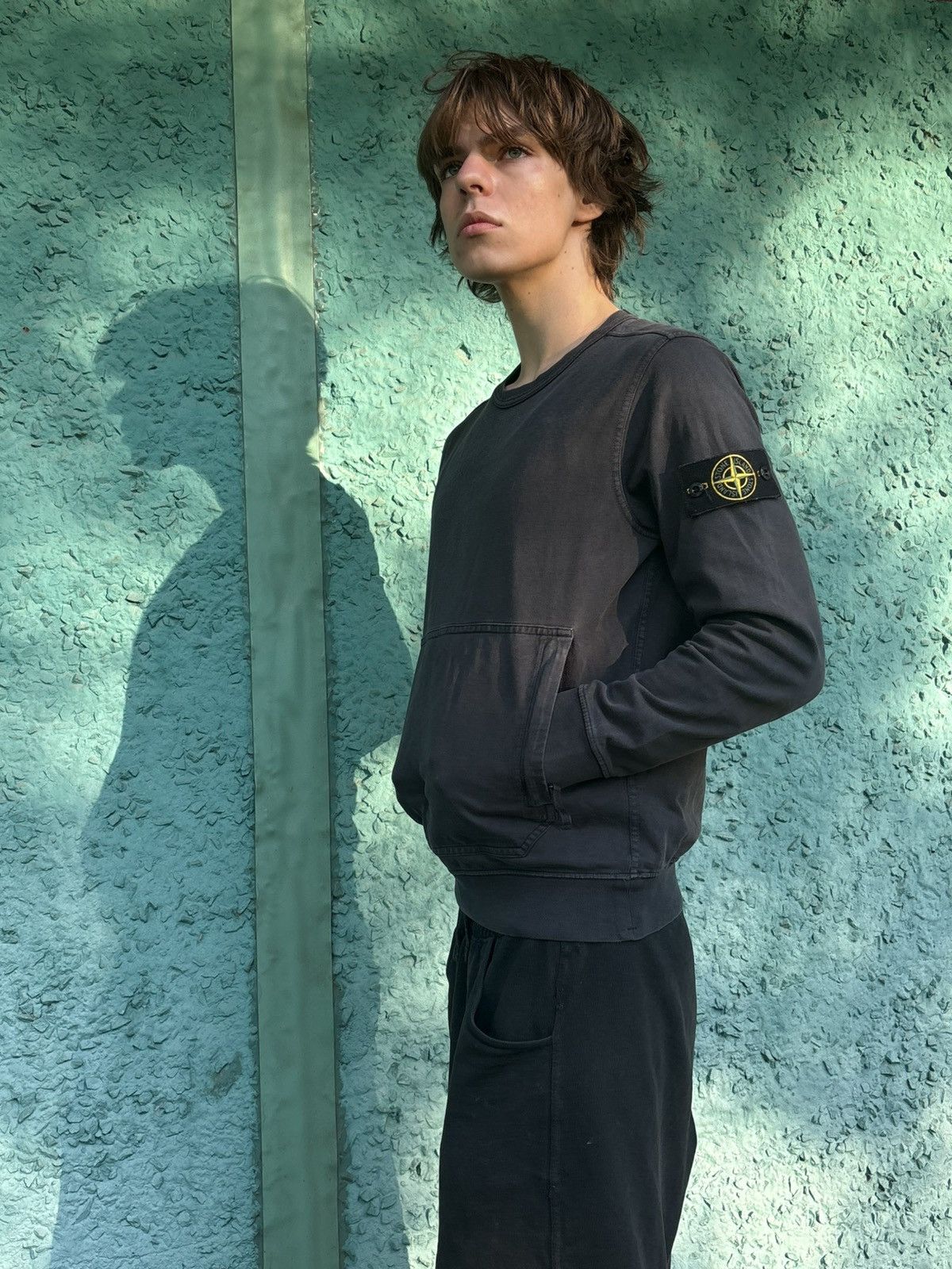 Stone Island 00s Stone Island Vintage Retro Big Pocket Faded Sweatshirt Size US S / EU 44-46 / 1 - 1 Thumbnail