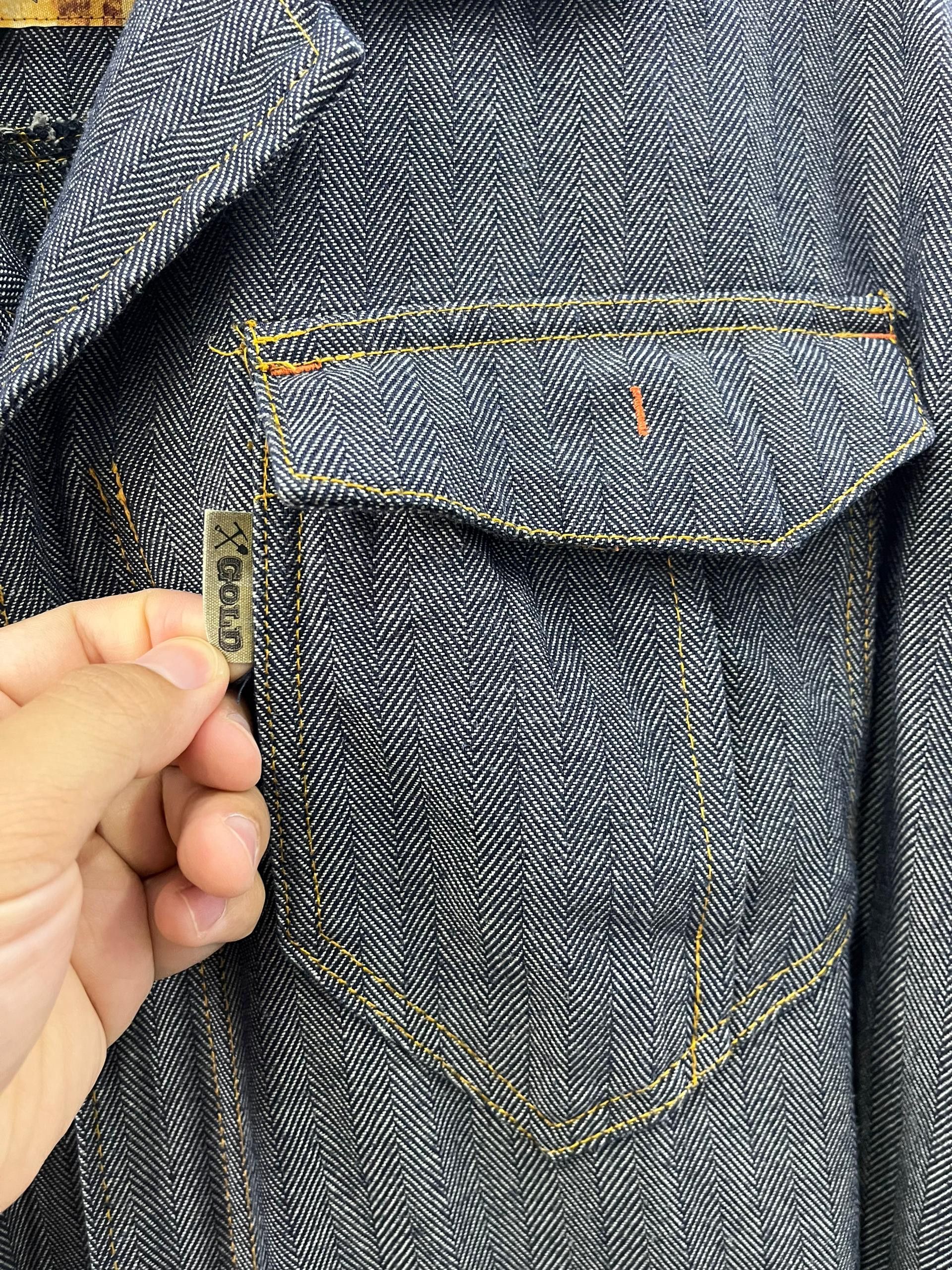 Japanese Brand Zack Styles Gold Herringbone Denim Coverall Size US S / EU 44-46 / 1 - 5 Thumbnail