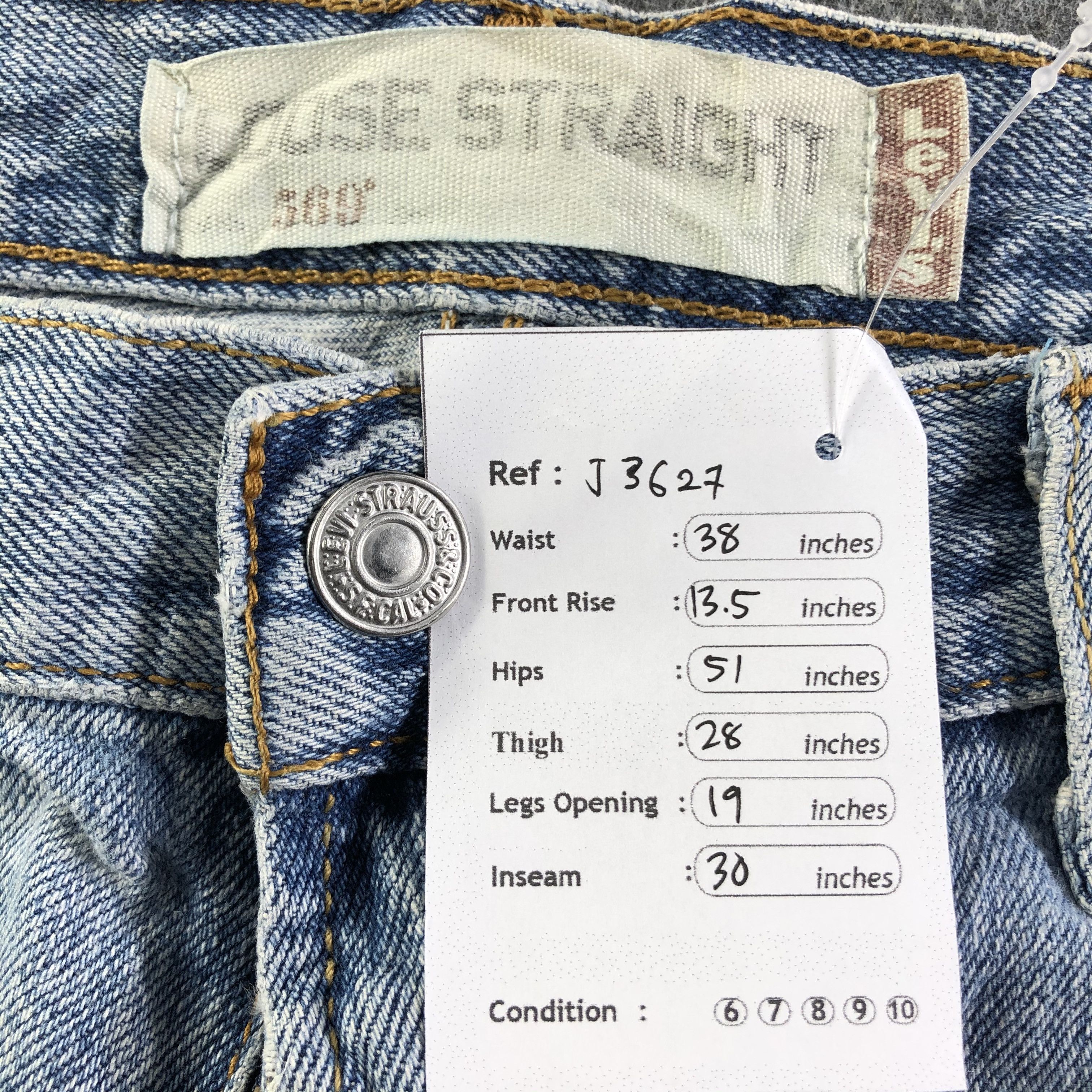 Levi's Vintage Light Wash Levis 569 Jeans-J3627 Size US 38 / EU 54 - 13 Thumbnail