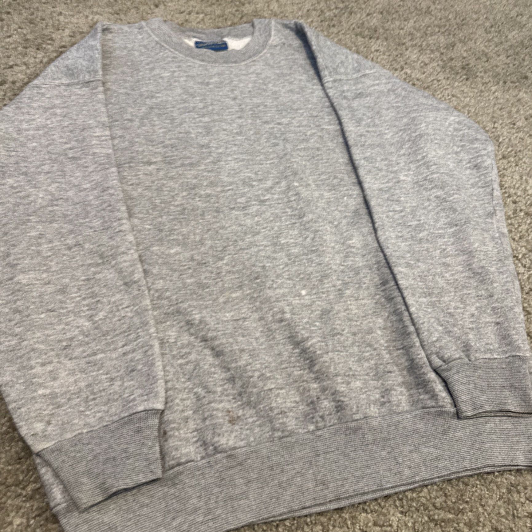 Tultex VINTAGE 80s Tultex Ultra Fleece 220 Grey Blank Crewneck Sweatshirt Large Size US L / EU 52-54 / 3 - 3 Thumbnail