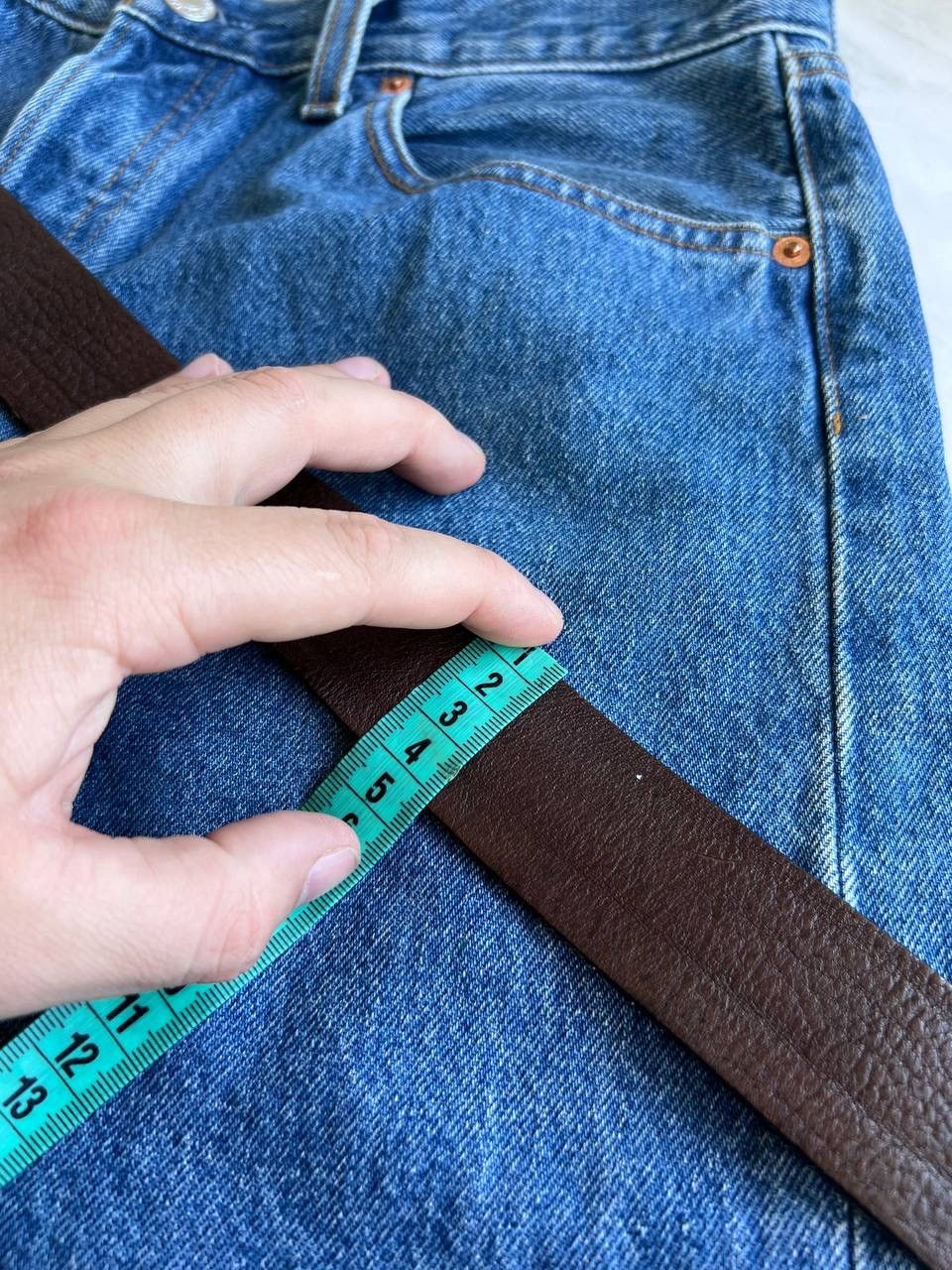 Armani Rare metal Buckle Armani Jeans leather belt 90s rare Italy Size ONE SIZE - 7 Thumbnail
