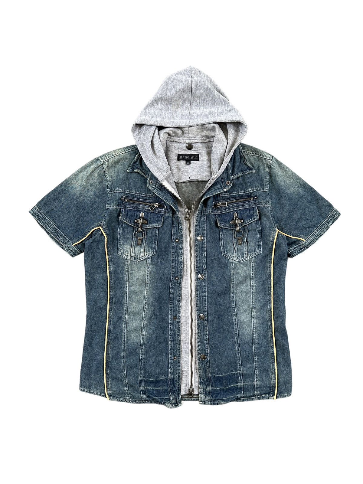 In The Attic Hybrid Zipper Hooded Shirt