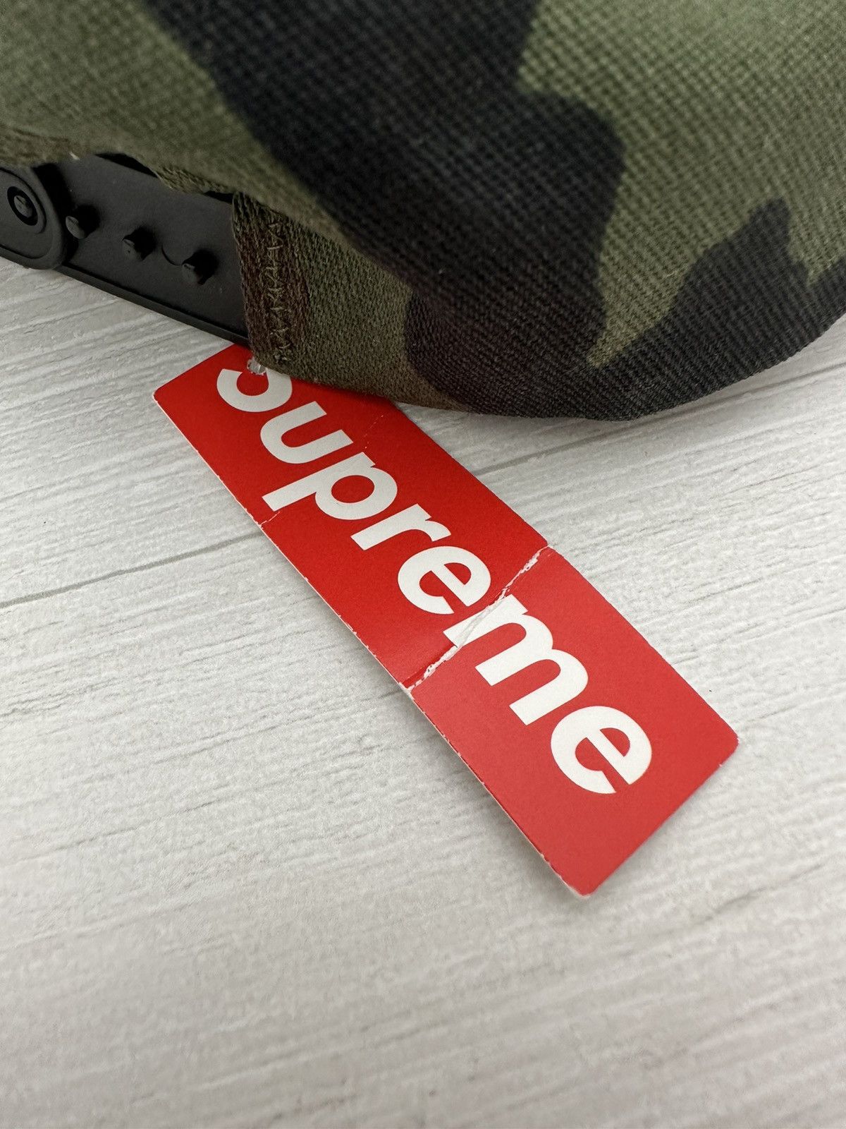 Supreme Supreme Studded Script Logo 5-Panel Cap Navy Camo FW 17 Size ONE SIZE - 5 Thumbnail