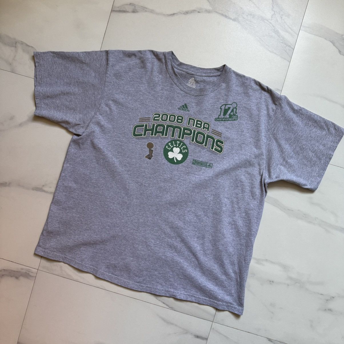 Adidas Vintage Y2K Boston Celtics NBA Champions Tee Size US XXL / EU 58 / 5 - 3 Thumbnail