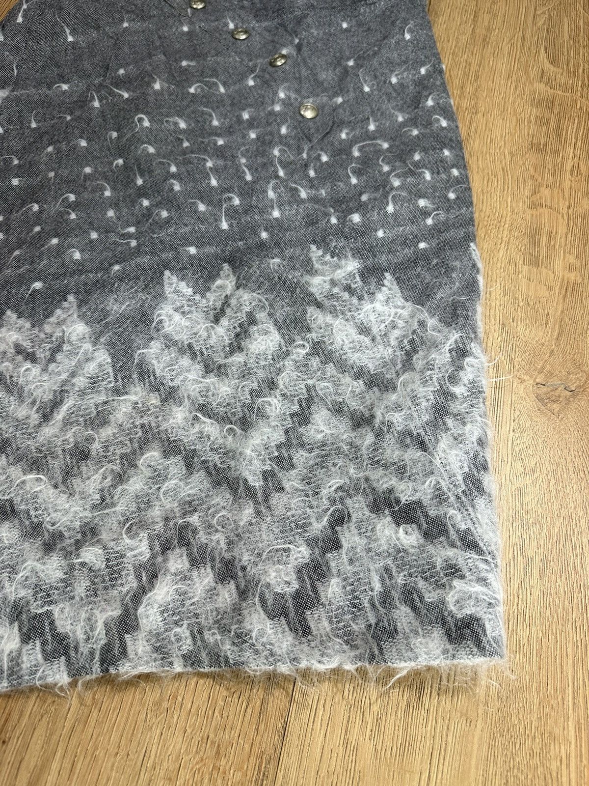 Christian Dior Monsieur × Dior Christian Dior Mohair and Wool Asymmetrical Skirt, 2000s Size 27" / US 4 / IT 40 - 4 Thumbnail