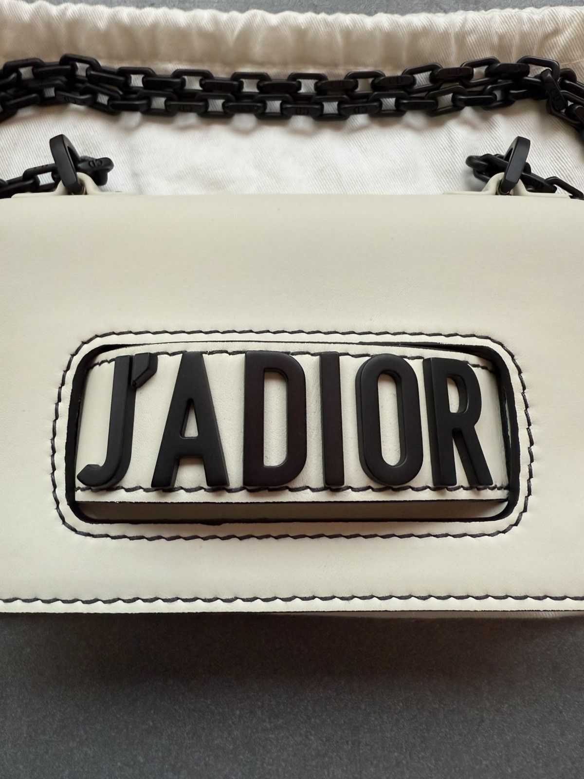 Dior Christian Dior J’Adior Calf White Leather Chain Flap Bag Size ONE SIZE - 4 Thumbnail