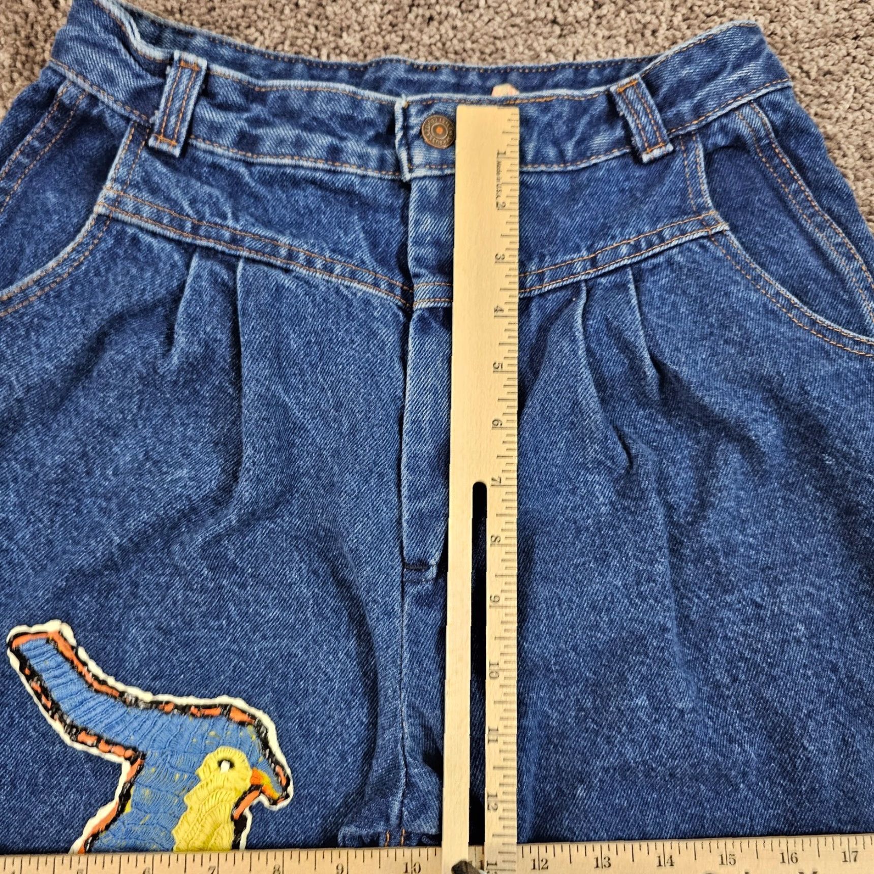 Levi's VINTAGE Levi's 919 Jeans Womens Juniors 11 Tapered High Rise Dark Blue 80s 25x27 Size 32" / US 10 / IT 46 - 4 Thumbnail