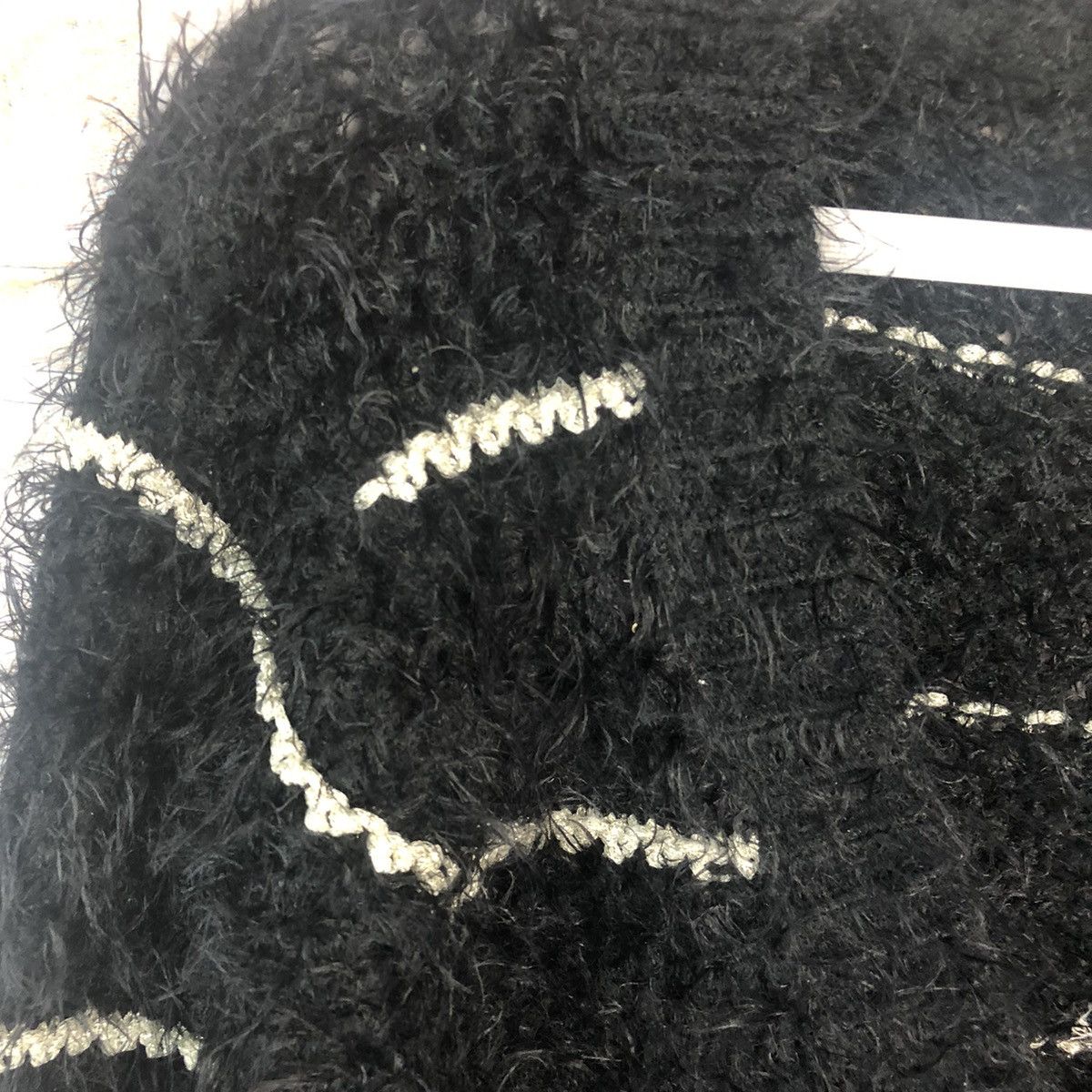Vintage LLyabaccot Black Shag Shaggy Fur Mohair Cardigan #A30 Size M / US 6-8 / IT 42-44 - 9 Thumbnail