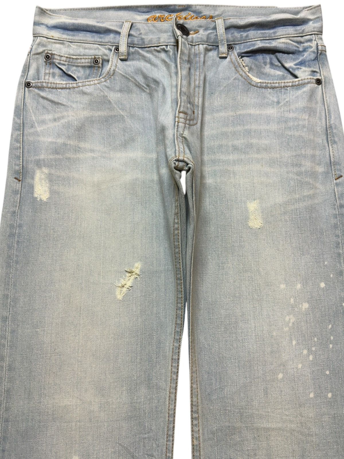 POST ARCHIVE FACTION (PAF) Vintage Archives Faded Grunge Distressed Denim Size US 30 / EU 46 - 2 Thumbnail