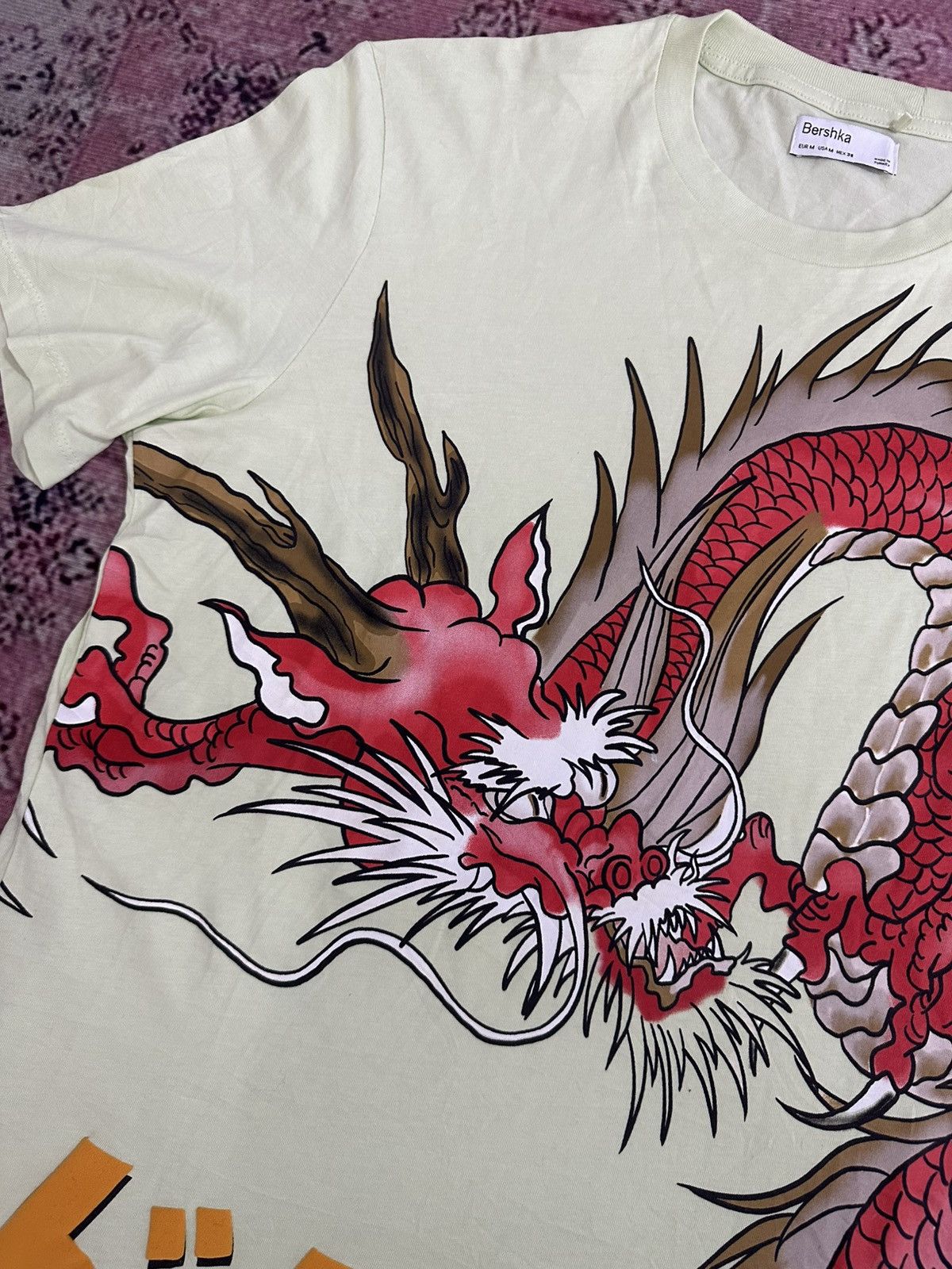 Japanese Brand Japanese Red Dragon Big Graphic Design by Bershka Size US L / EU 52-54 / 3 - 2 Thumbnail