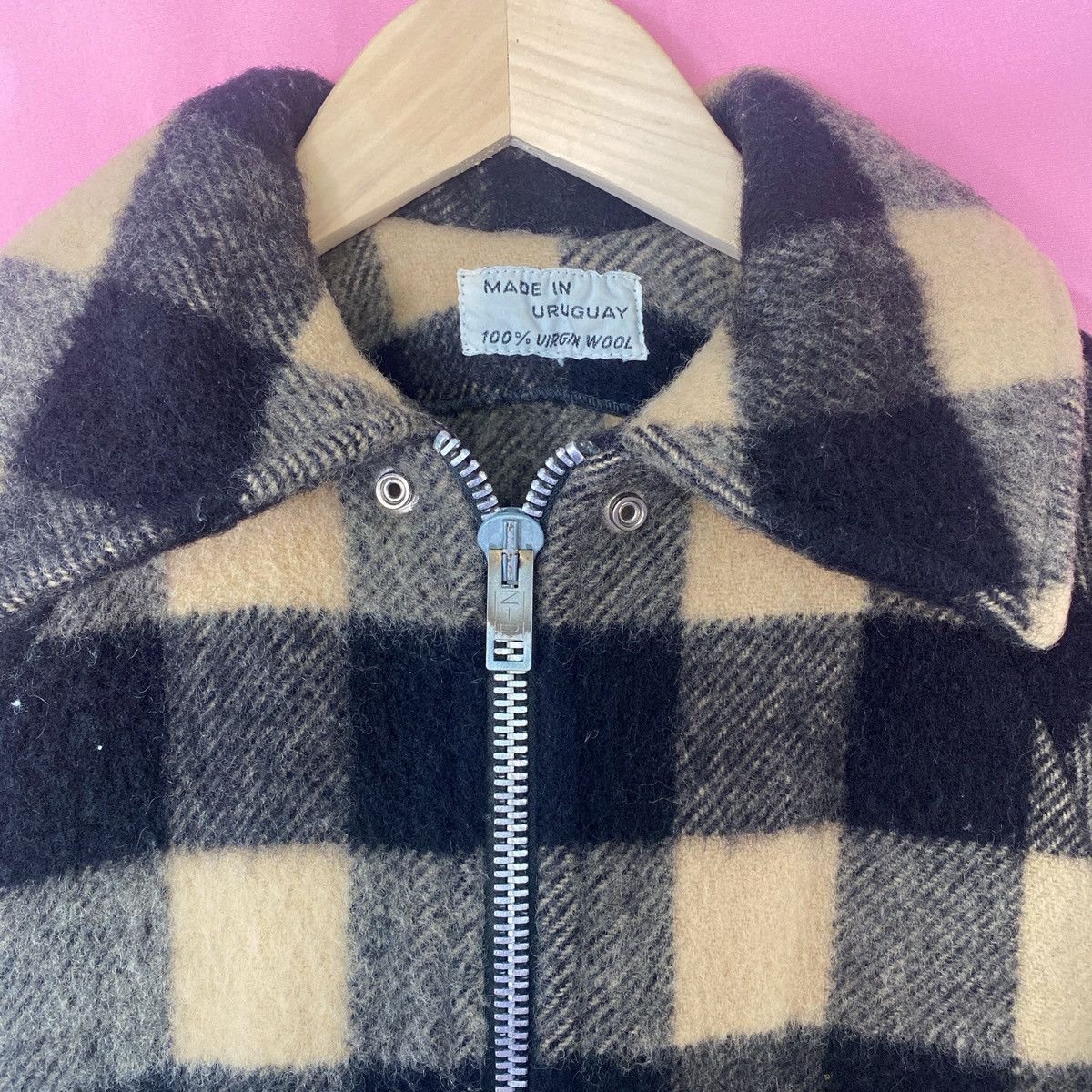 Other Vintage virgin wool plaid bomber jacket Size US XS / EU 42 / 0 - 4 Thumbnail