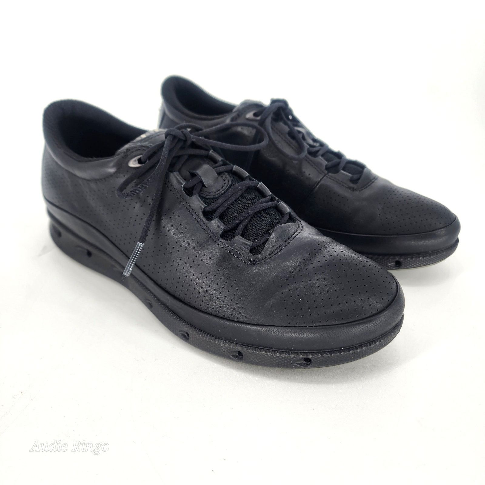 Ecco ECCO Black Leather Lace-Up Comfort Walking Shoes EU 37 US 6 Size US 6 / IT 36 - 1 Thumbnail