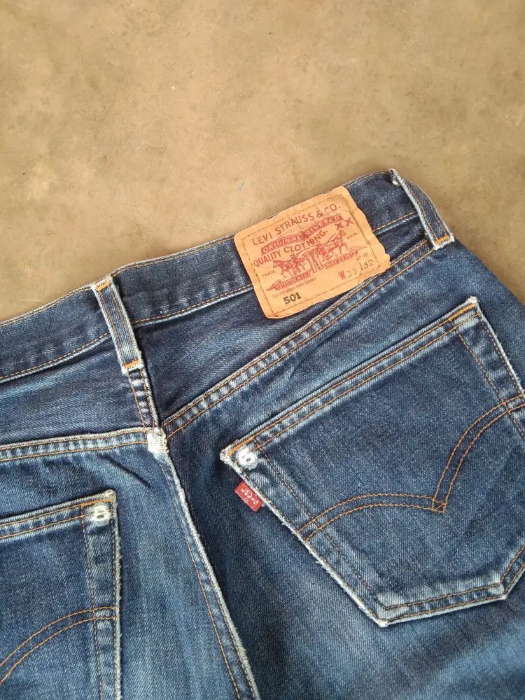 Levi's Vintage Levi's 501 Distressed Jeans 32x31 Size US 32 / EU 48 - 3 Thumbnail