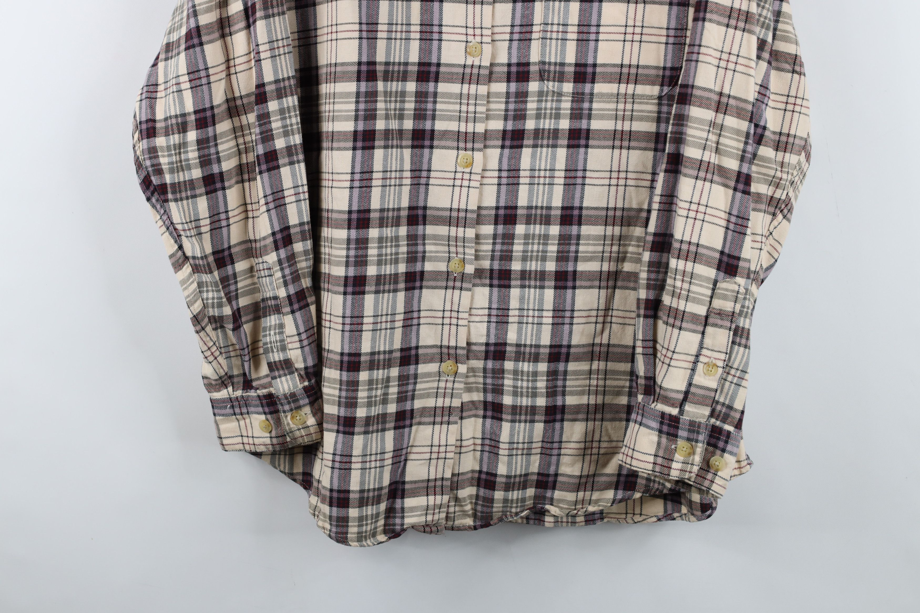 Eddie Bauer Vintage 90s Eddie Bauer Flannel Collared Button Shirt Plaid Size L / US 10 / IT 46 - 3 Thumbnail