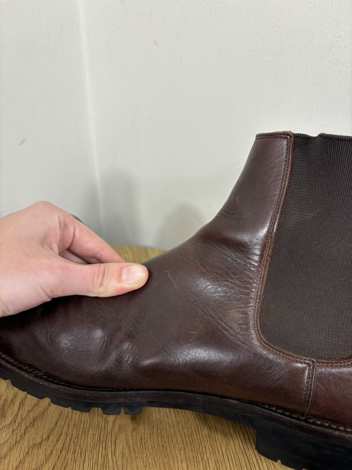 Other Ed Meier Munich Men’s Dark Brown Leather Ankle Chelsea Boots Size US 11 / EU 44 - 23 Thumbnail