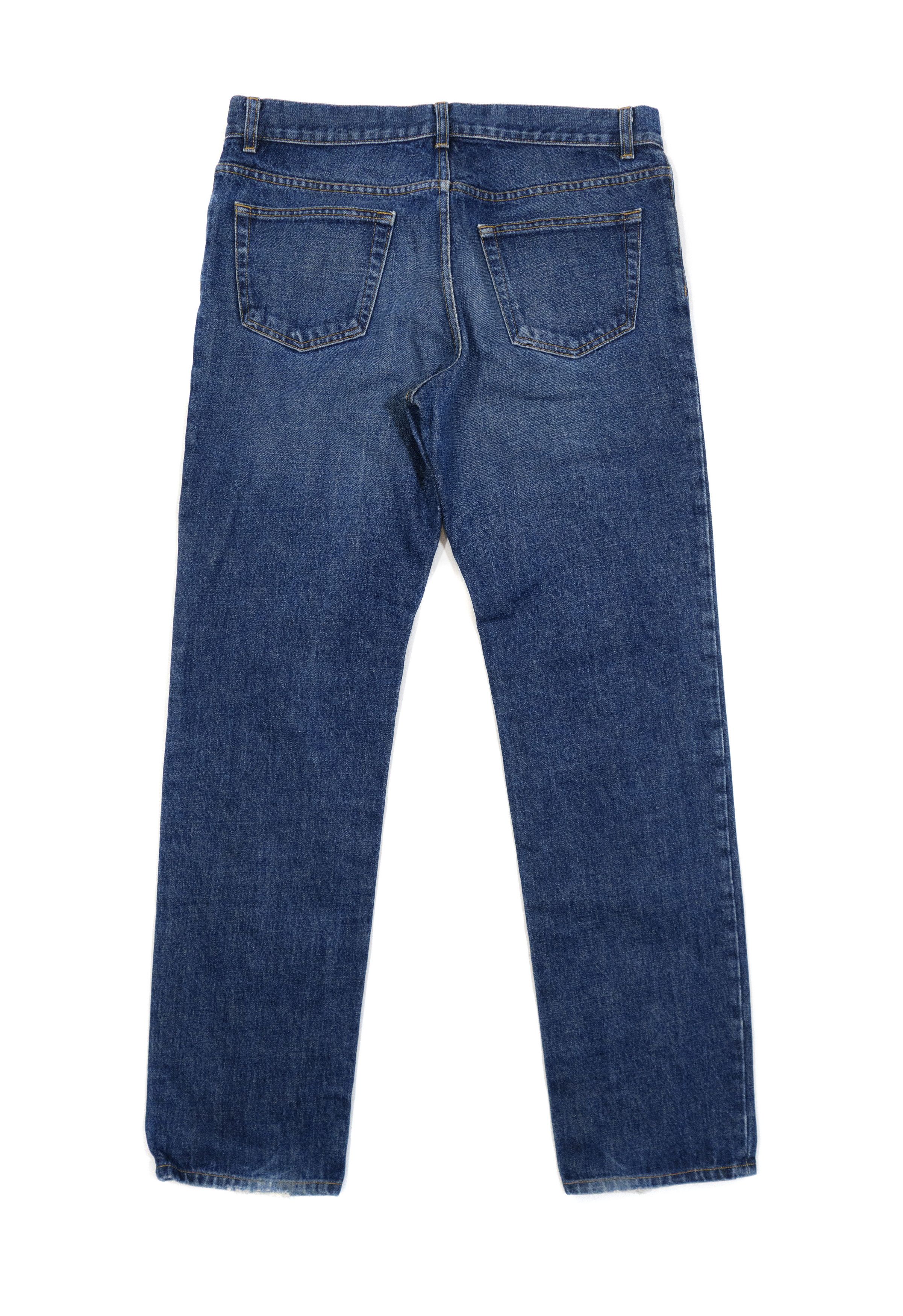 Helmut Lang 90s Vintage Classic Denim Low Waist Contour Fit Jeans Size US 34 / EU 50 - 2 Thumbnail
